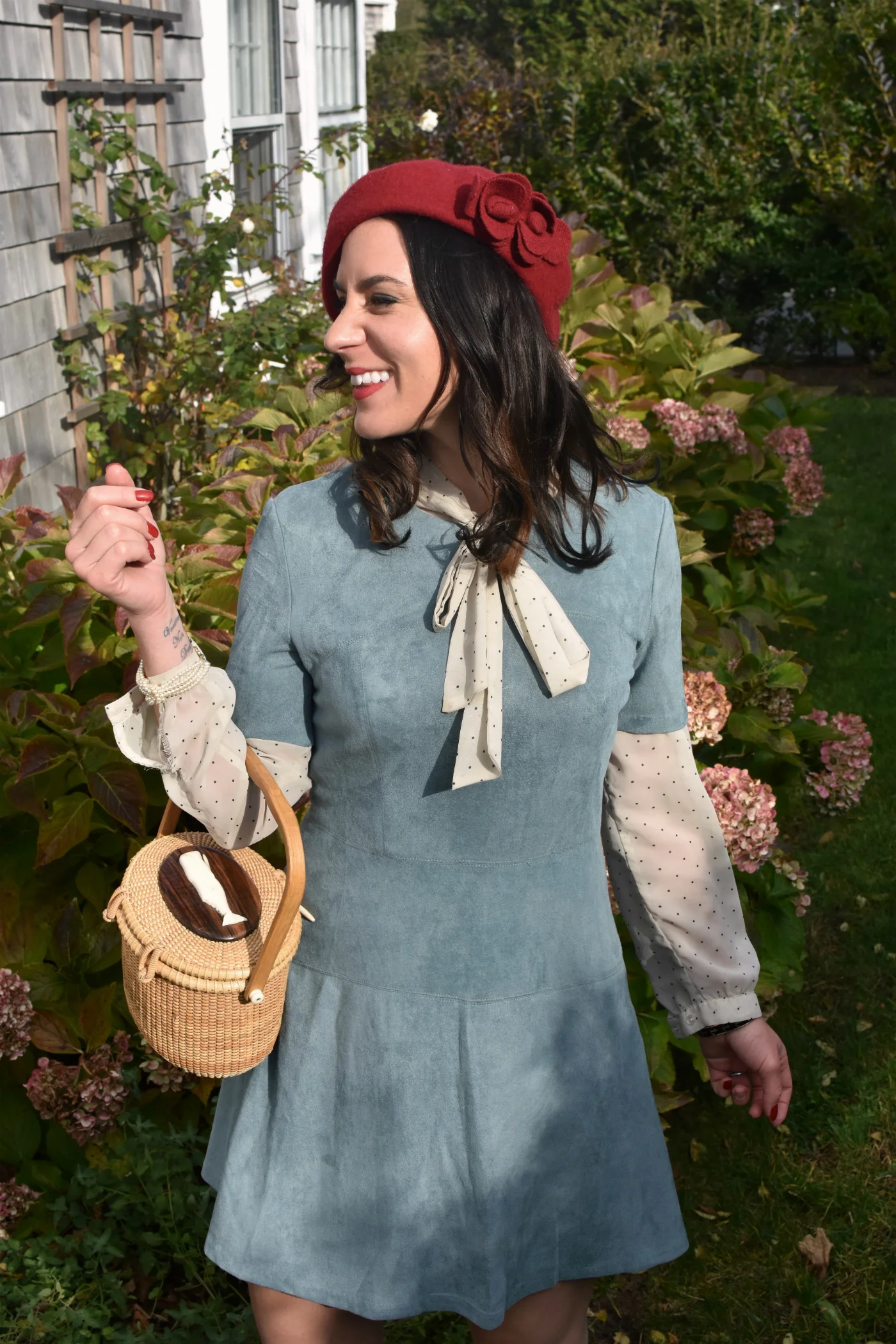 This Fate faux-suede dress from Holiday can be layered over a blouse for day or paired with an elegant chunky necklace and heels for a more formal evening look.