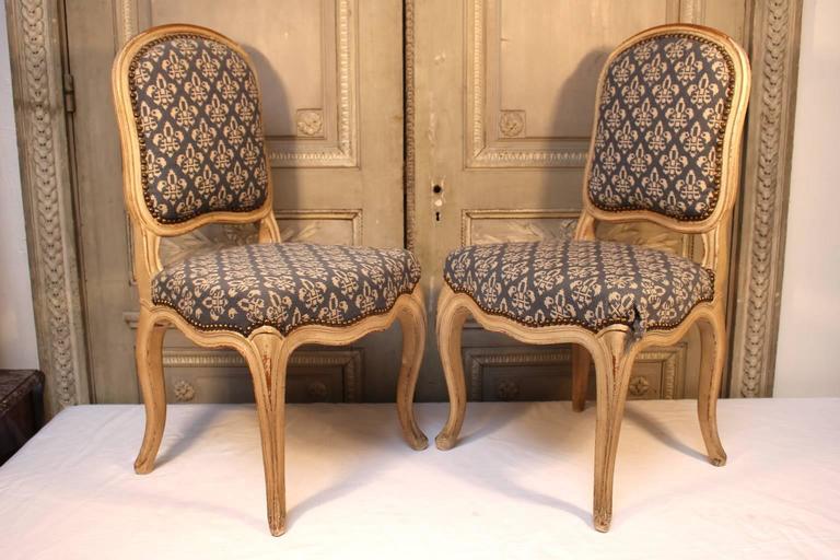 Pair of French Louis XV Painted Children's Chairs — EMBREE & LAKE