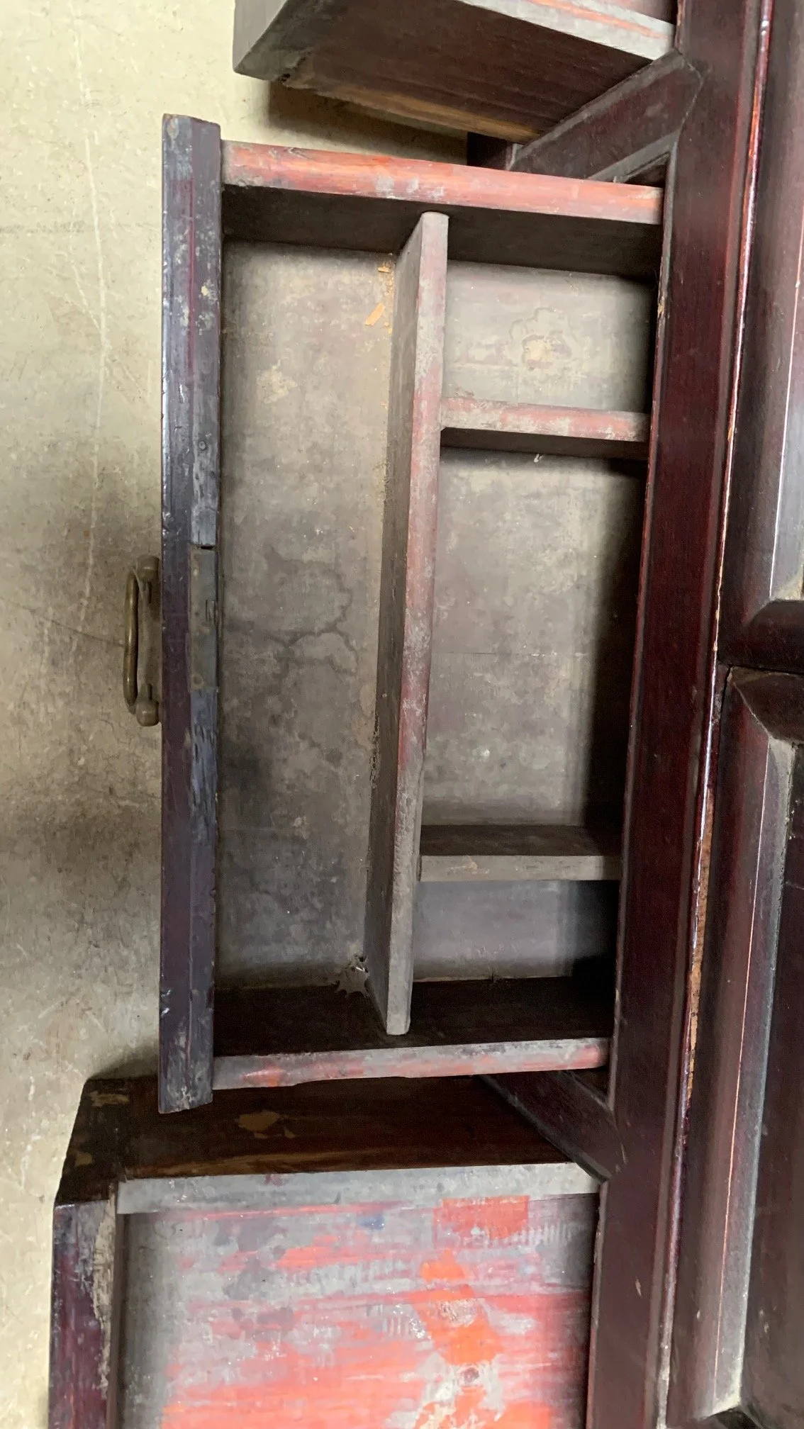 Pair of Antique Chinese with Reverse Painted Glass Panels