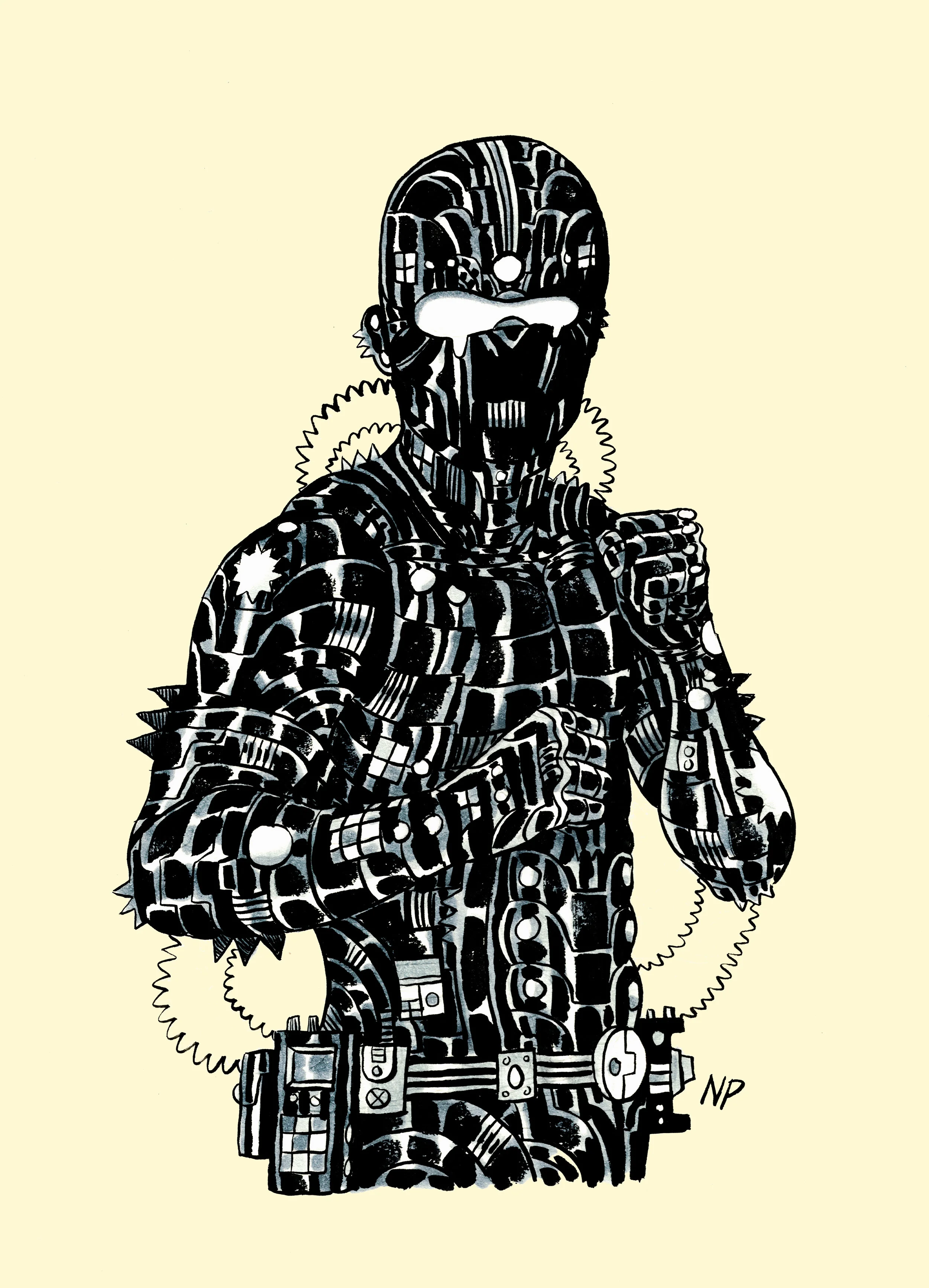 Exacto II / 9x12 / Ink, Marker, Digital