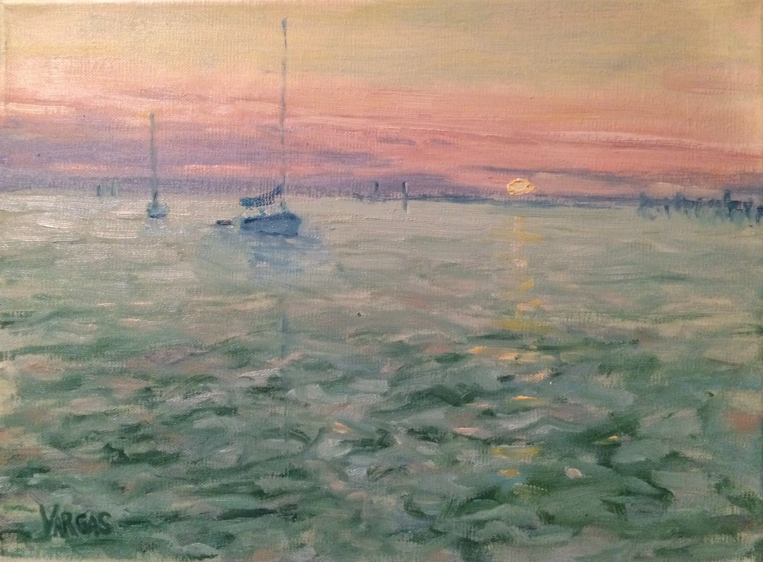 Sunset Over Green Water.JPG