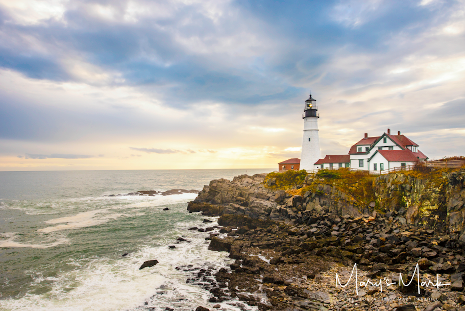 Portland, Maine The following morning, the sun greeted us for about 3 seconds. Just enough time to capture the light peaking through the clouds. Temperatures were frigid but at least the rain held off.