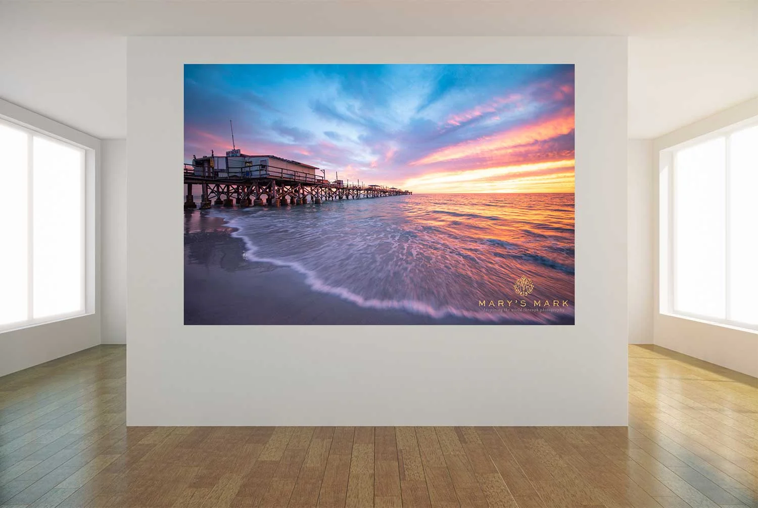 museum quality fine art of a sunset over the ocean
