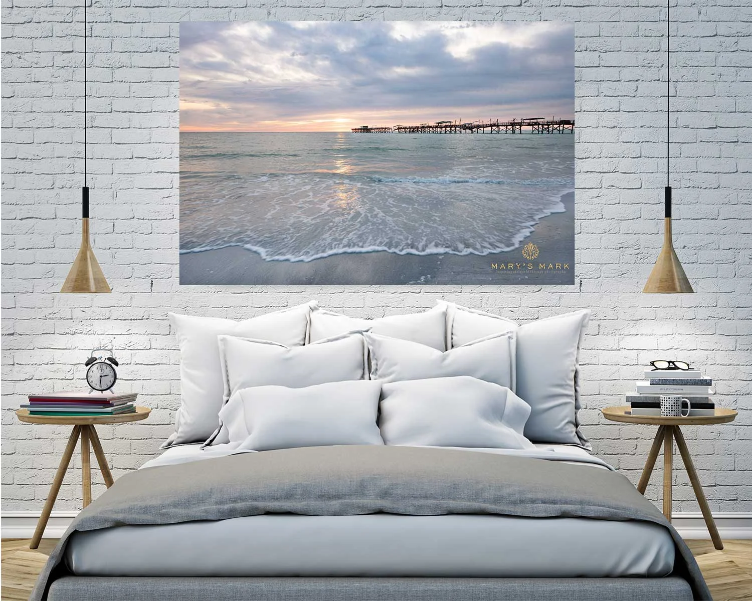 florida artwork in bedroom
