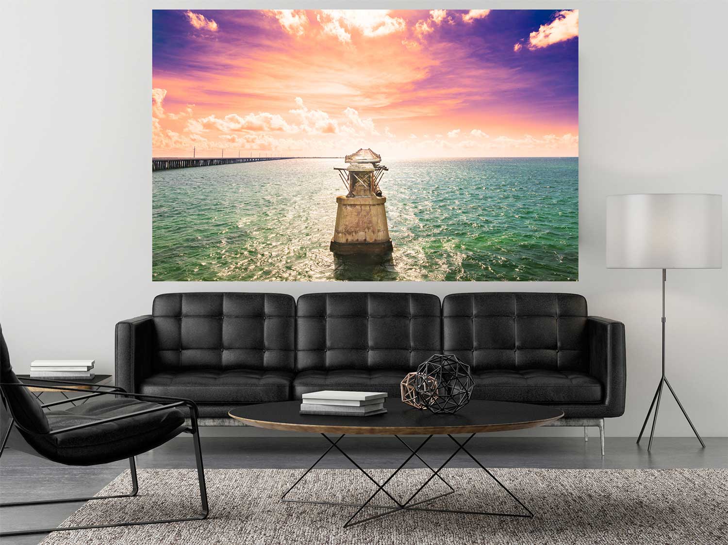 ocean photography in an office setting