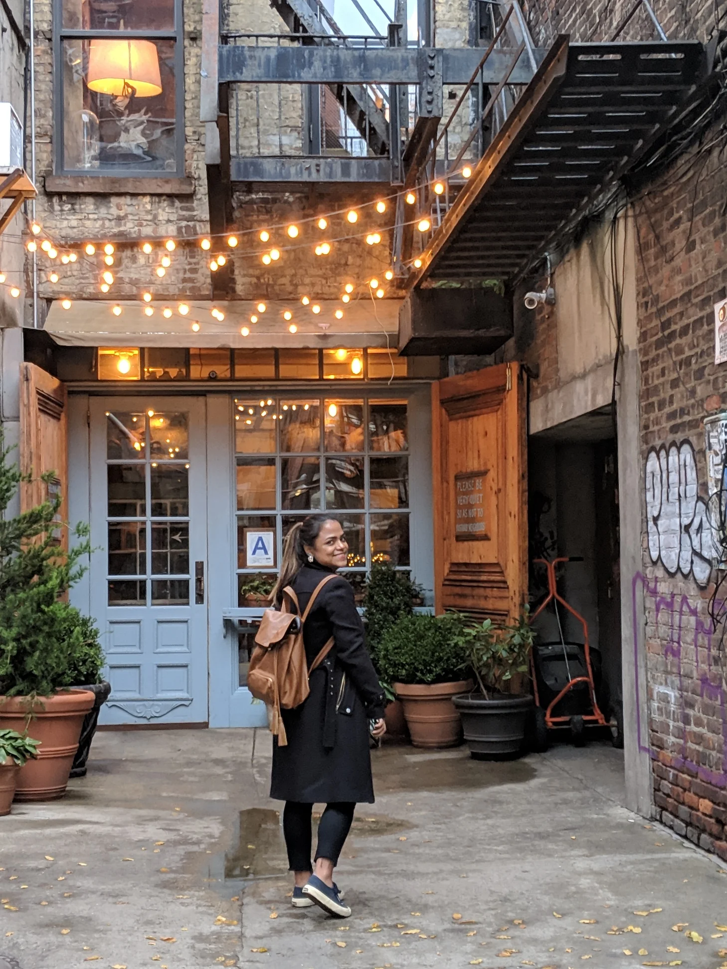 Sigrid exploring NYC for design inspiration