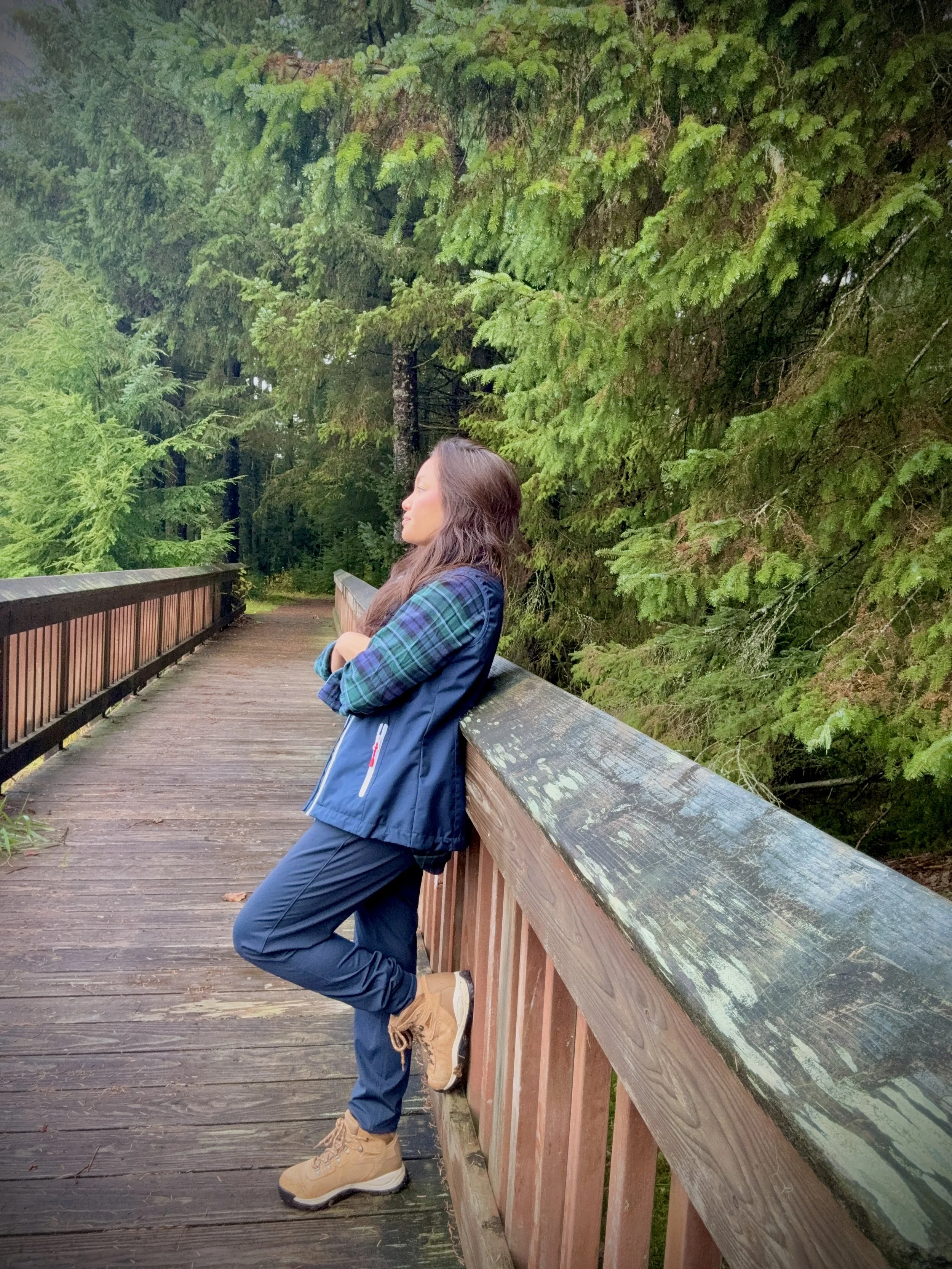 woman outside in alaska