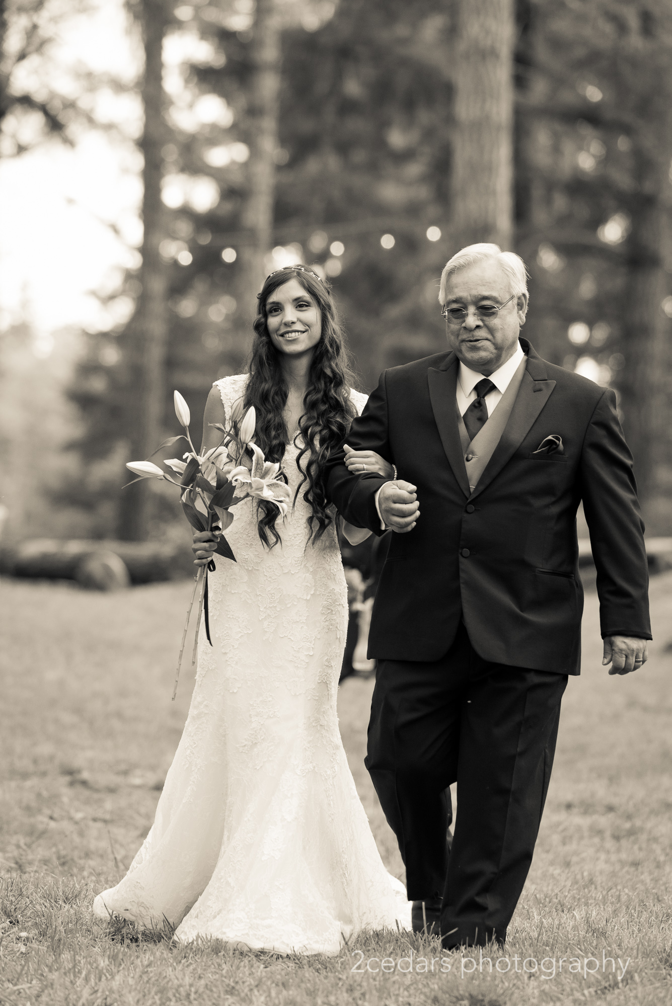 black and white bride at Grand Farms wedding venue, Key Peninsula