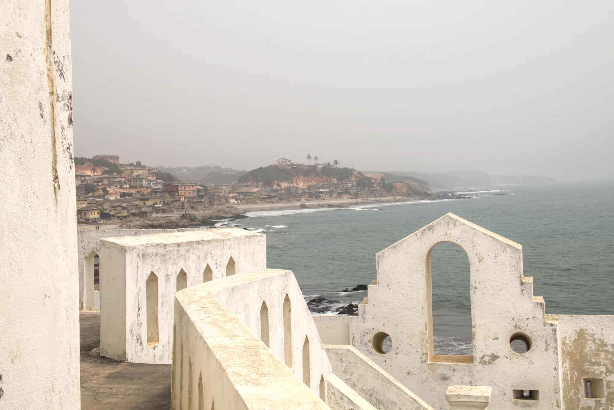 Slaves were held in dungeons within Cape Coast Castle before being forced to walk a plank onto ships that would take them to the Americas. It is one of more than 50 such castles that were once on the West African Coast.