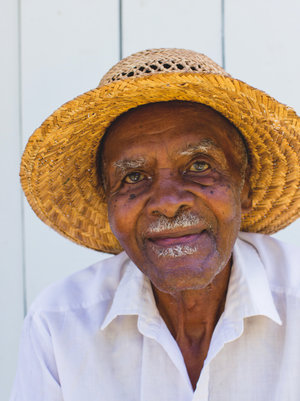 ABOVE: Ned Tyus, 90, has been with Elm Street Gardens since the beginning.