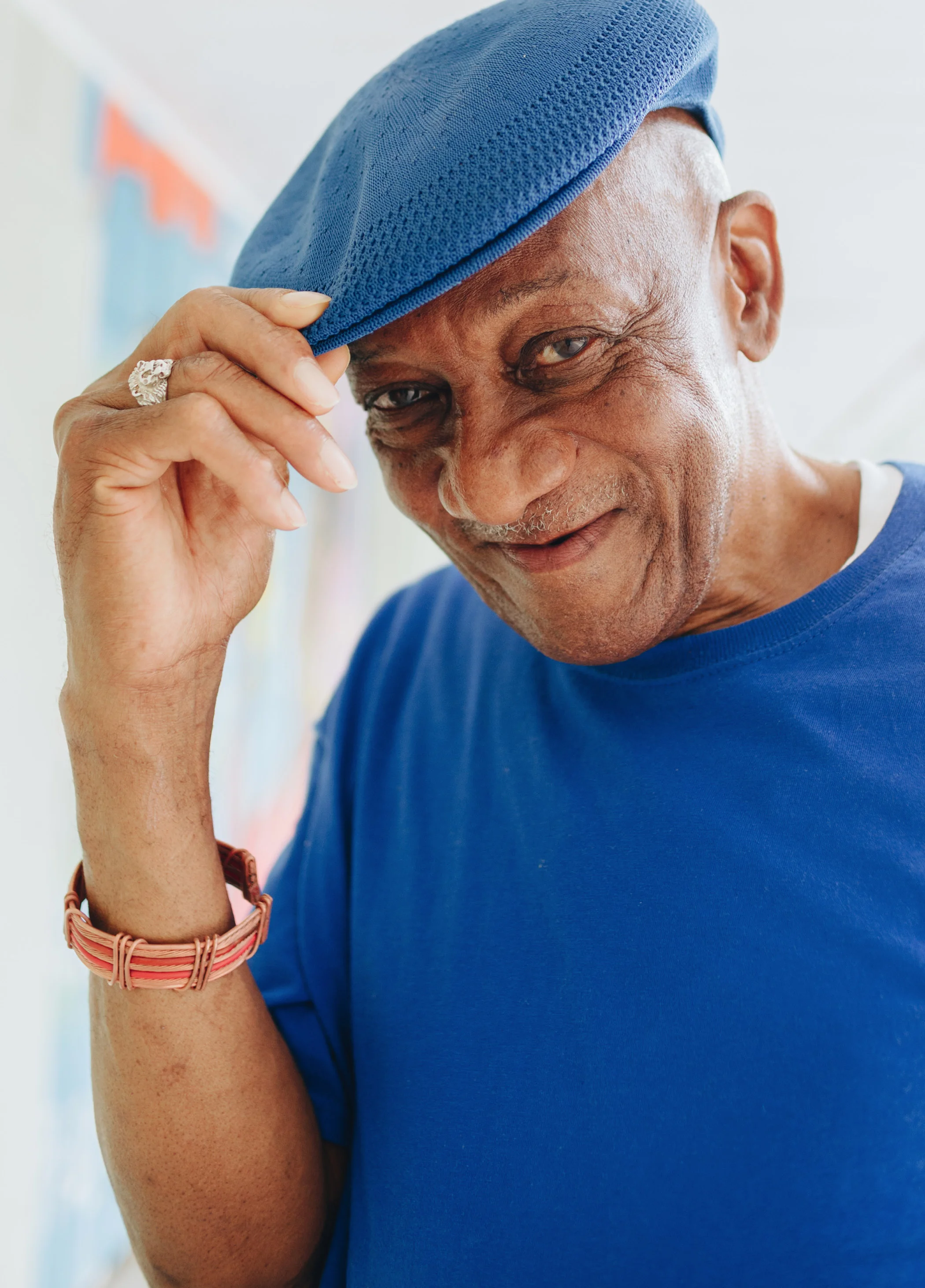 OPPOSITE Peoplestown resident Clarence Cochran, outside the Rick McDevitt Center.