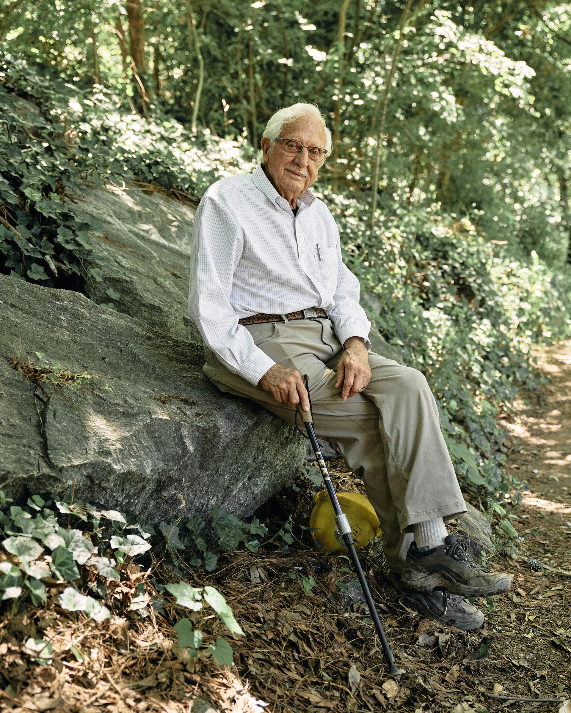 Bob Kerr takes a seat on boulders along the Confluence Trail. “I have tremendous appreciation for the miracle I’m looking at,” says Kerr.