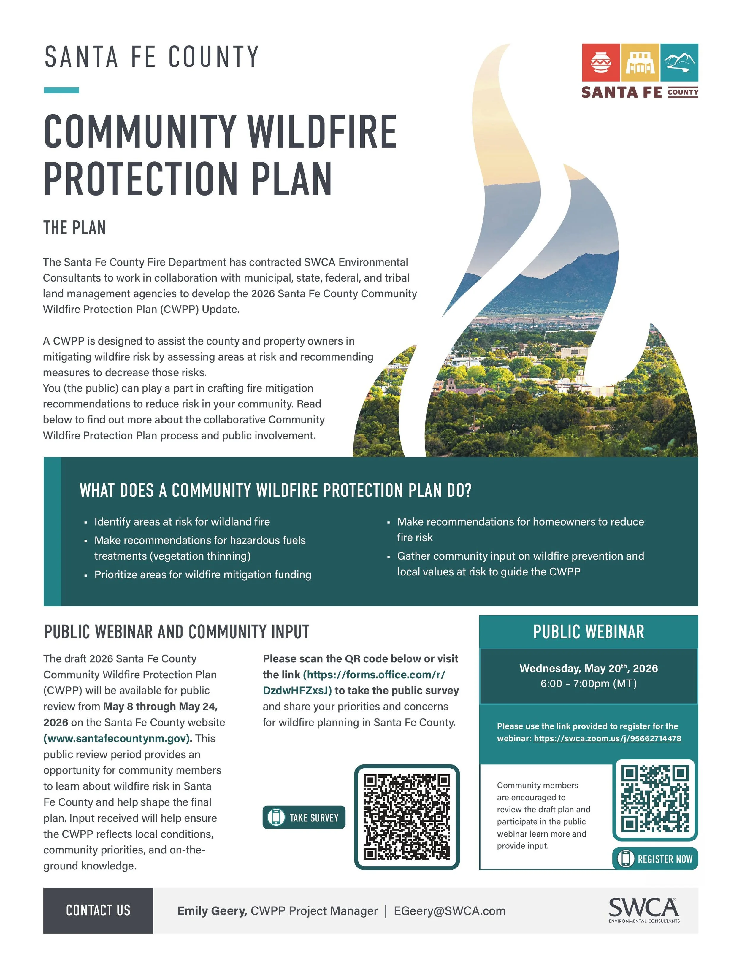 Public Meeting on the Draft Santa Fe County Community Wildfire ...