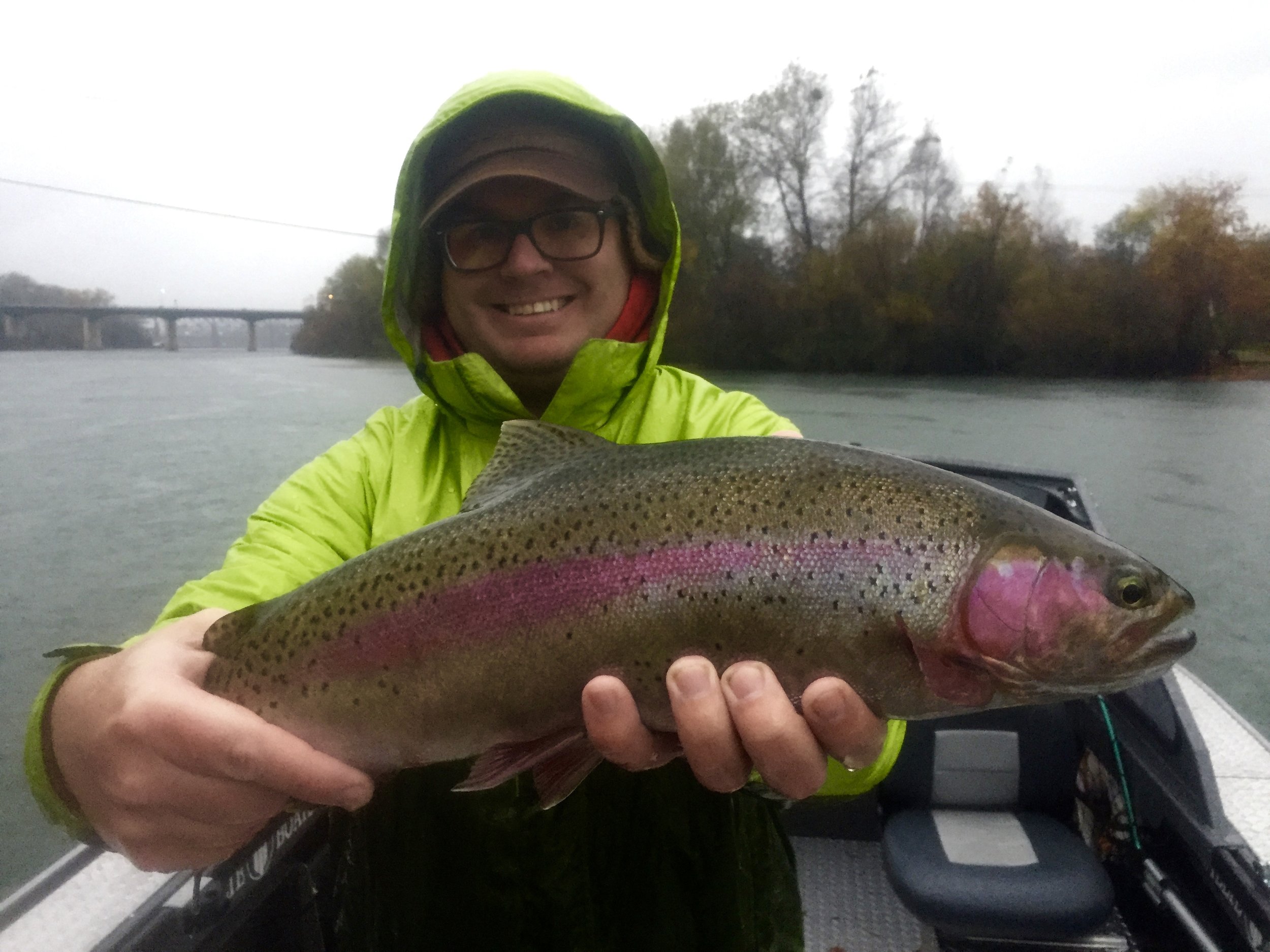 Tim Duellman with the first steelhead of the day!