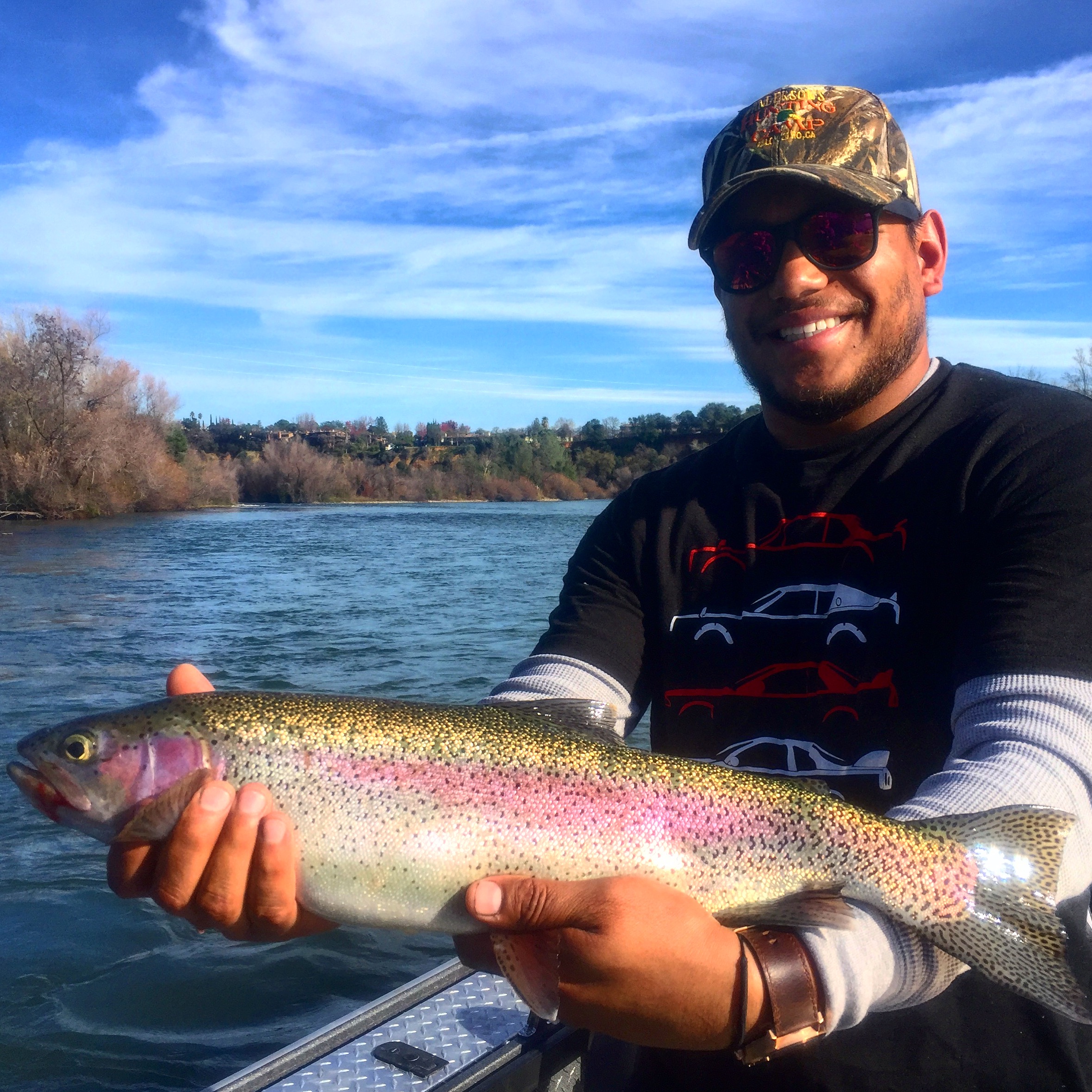 Ralph Camacho of Corona, Ca. with his first ever steelhead.