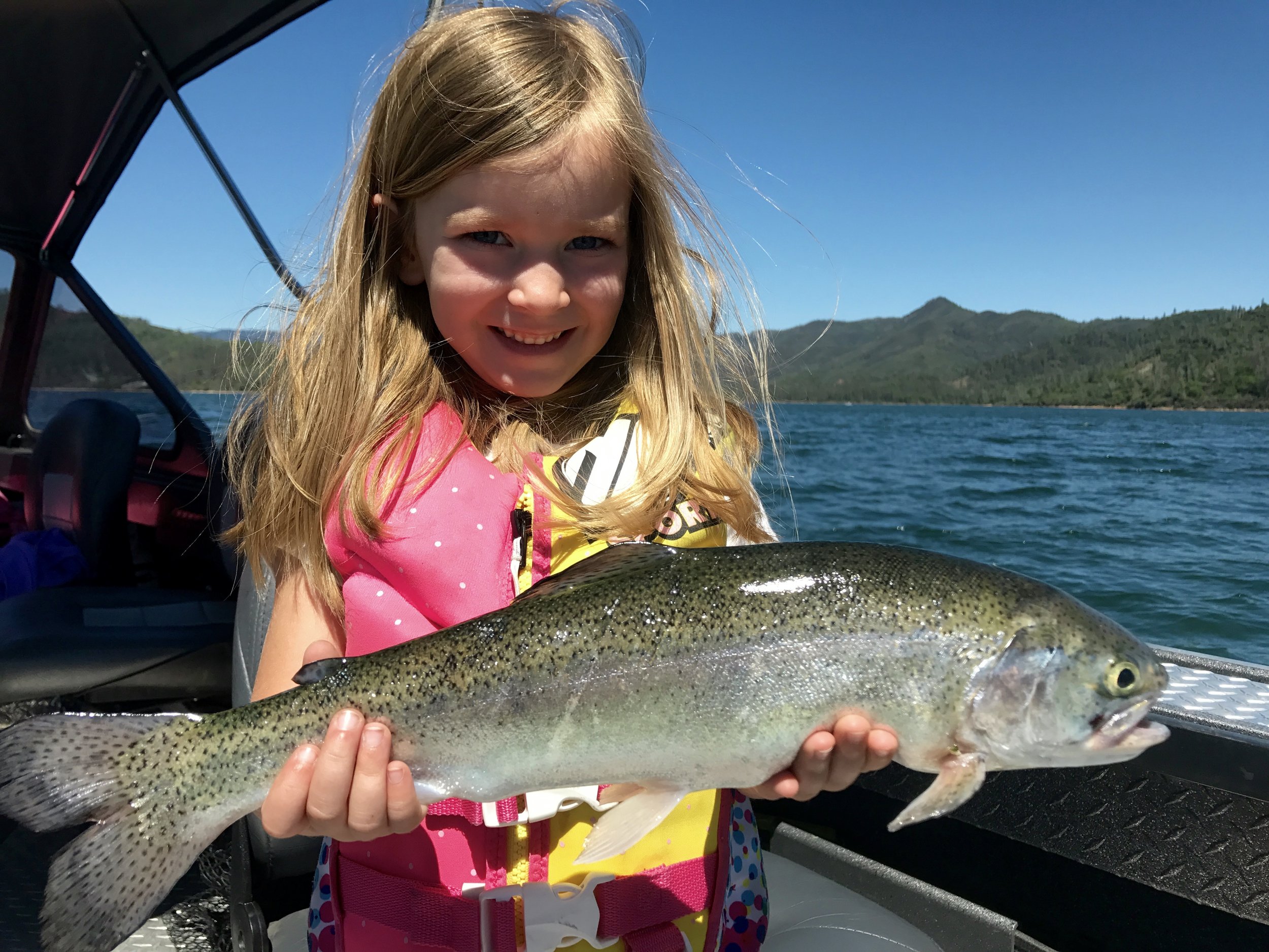 A bonus 20" Whiskeytown Lake rainbow trout.