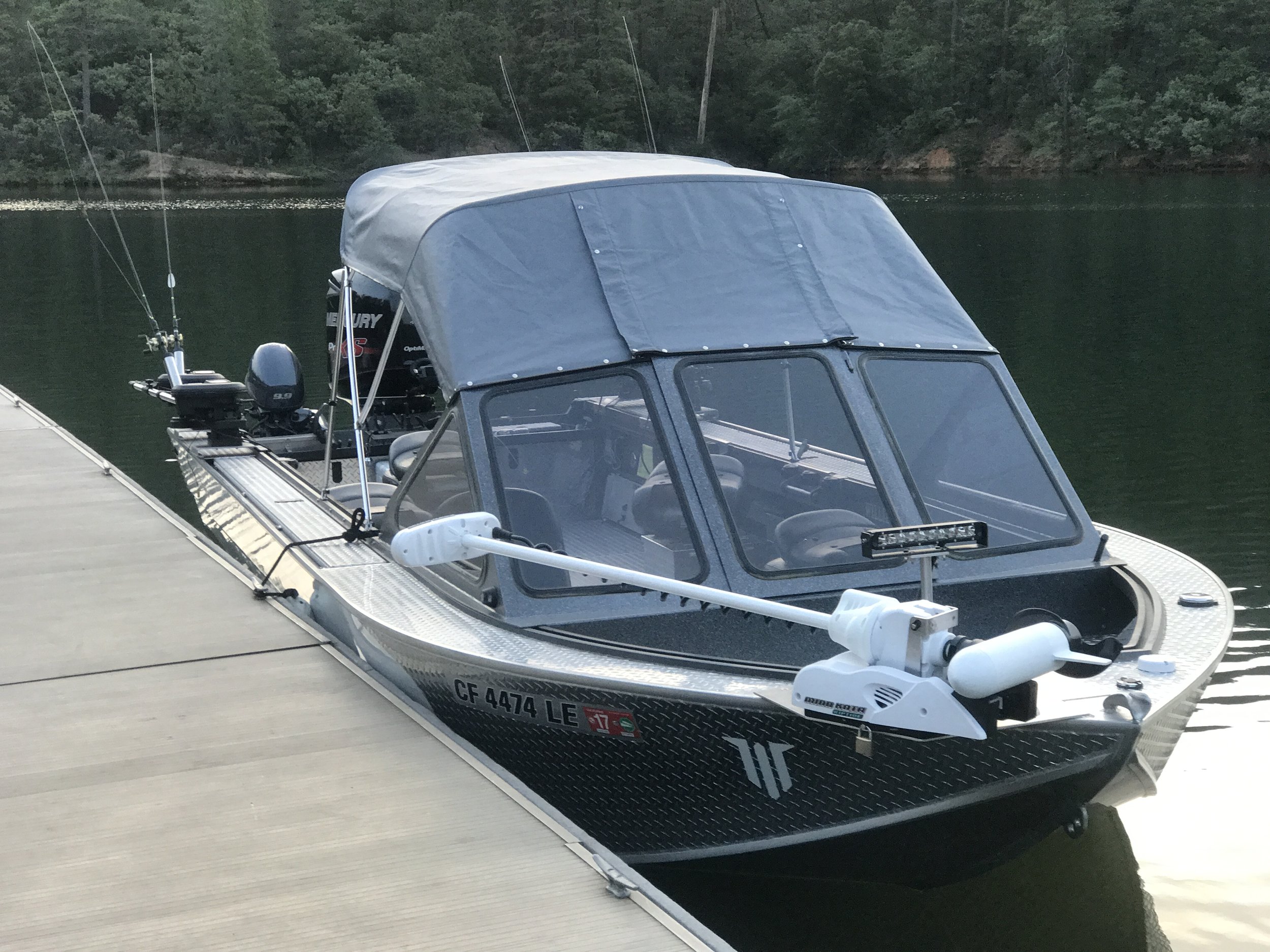 Our 24' Willie Boat is a great boat to fish from and our new top is really helping with the heat of the sun while on the water.