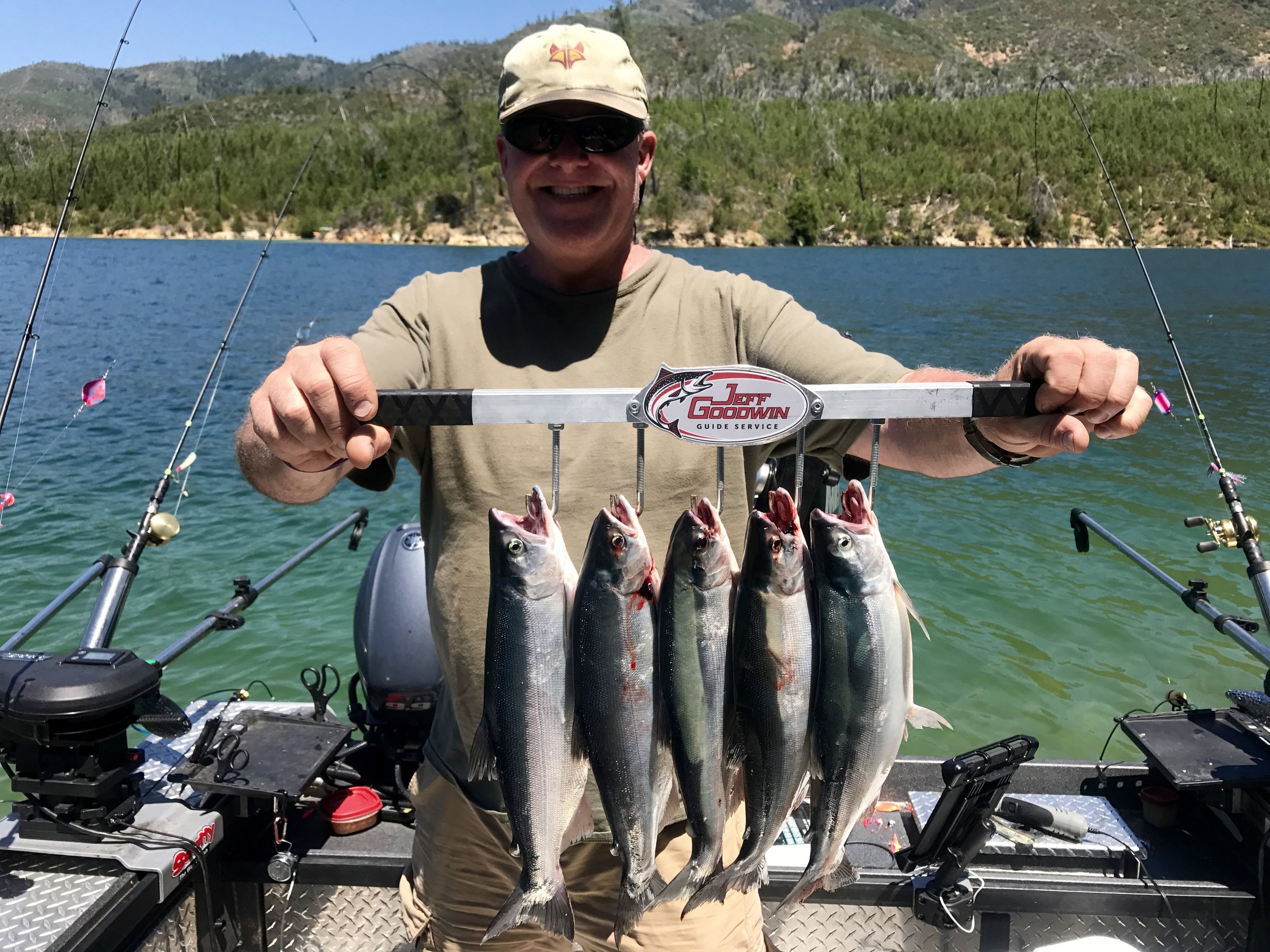 Mitch from Las Vegas shows off his catch of Kokanee salmon!