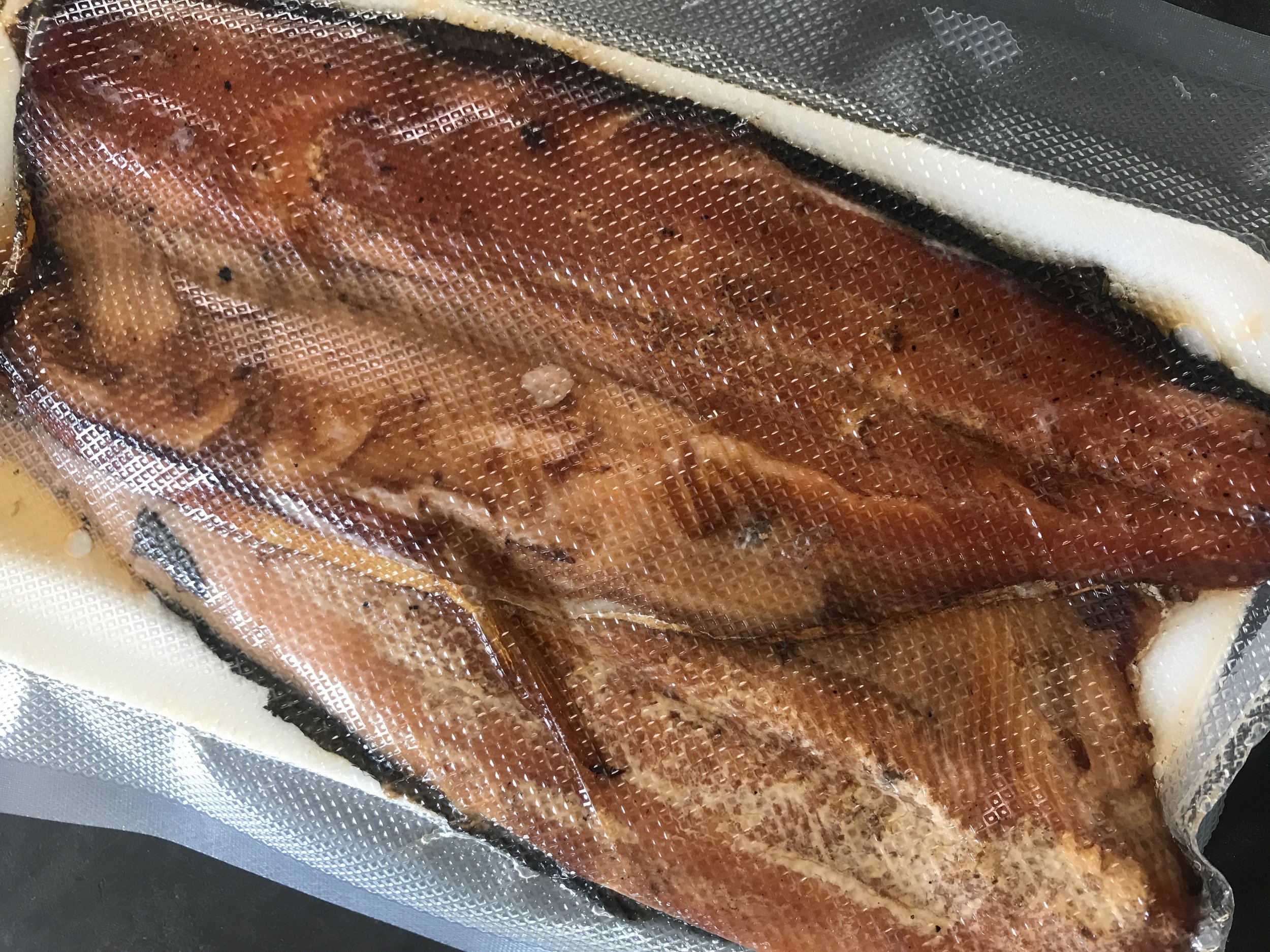 Placed on a tray and vacuum sealed this Kokanee salmon will last for a good year or two if you can wait that long to eat it.