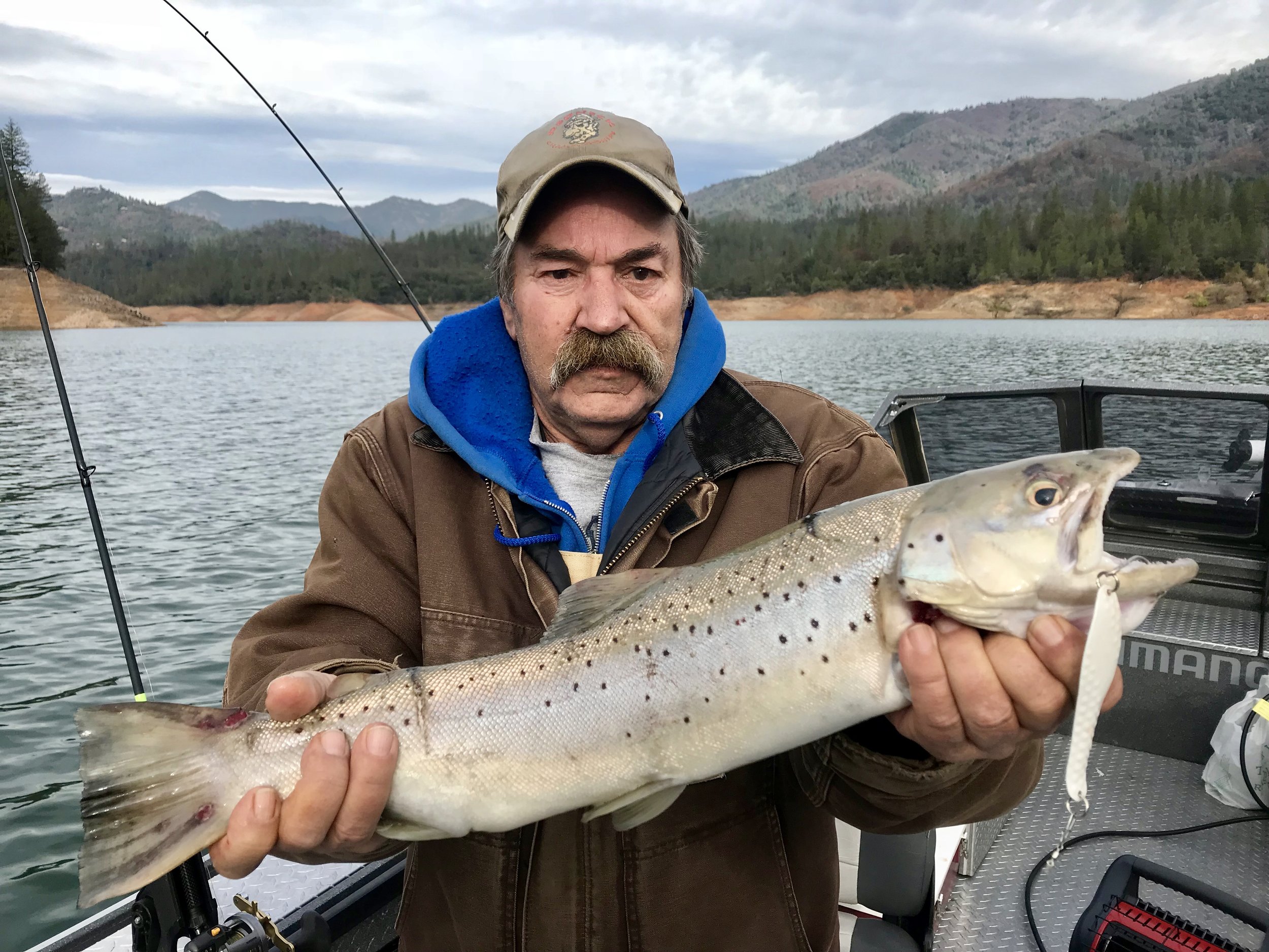 Good friend and owner of Trinidad Tackle Co. (Stan Kulak) with a big brown he caught with me while trolling a white Optimizer Spoon! Check out www.trinidadtackle.com and the whole line of Optimizer Spoons. These are killer big fish spoons!