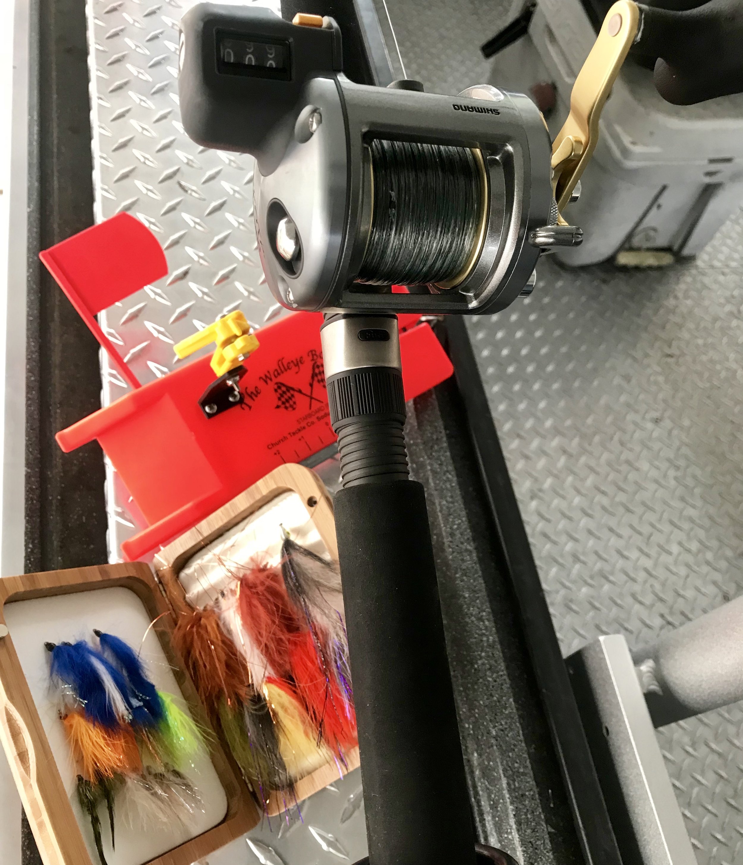 Just a few of the important pieces of my daily success on the lakes trolling flies.