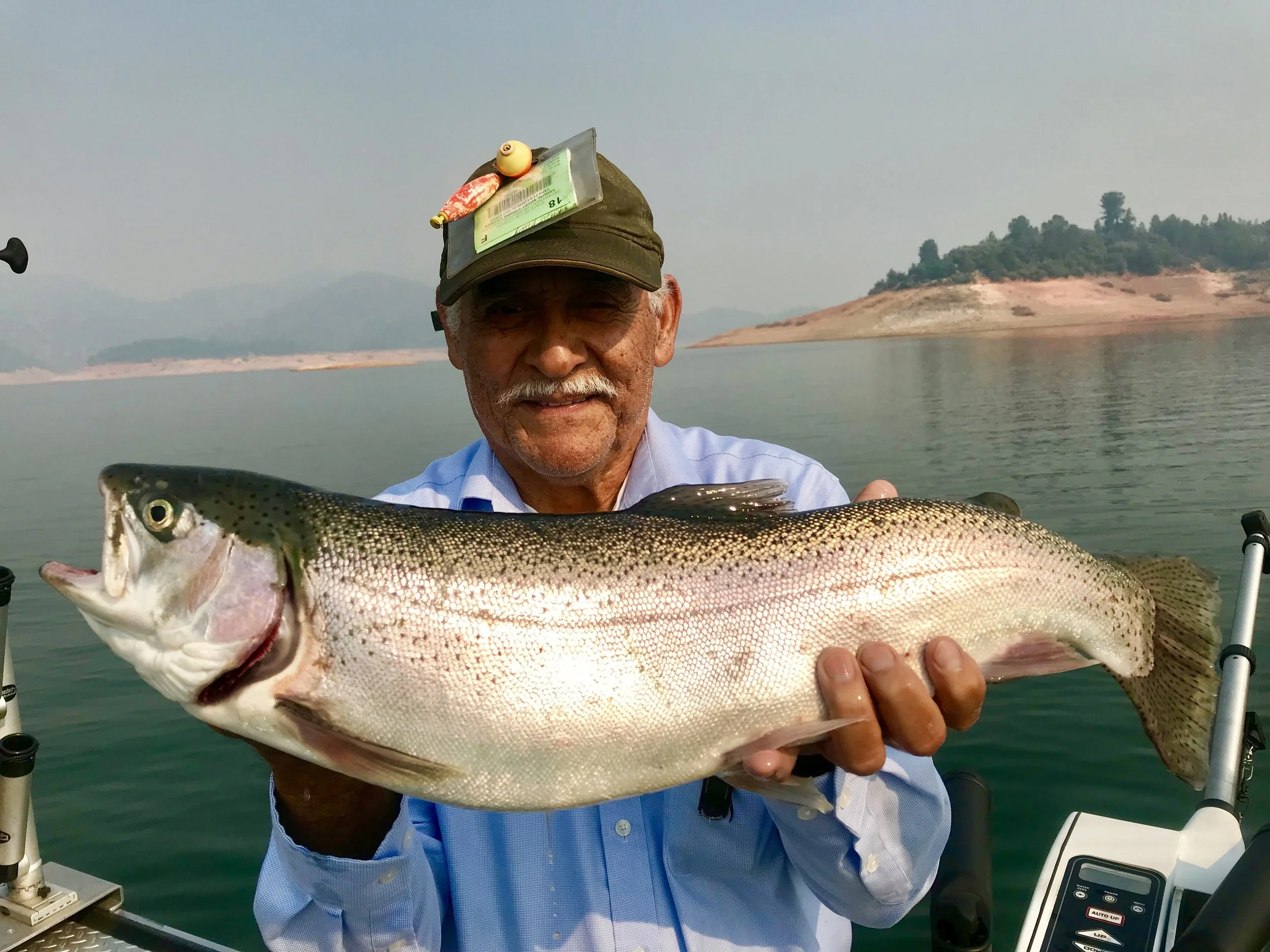Shasta Lake summer trout fishing.