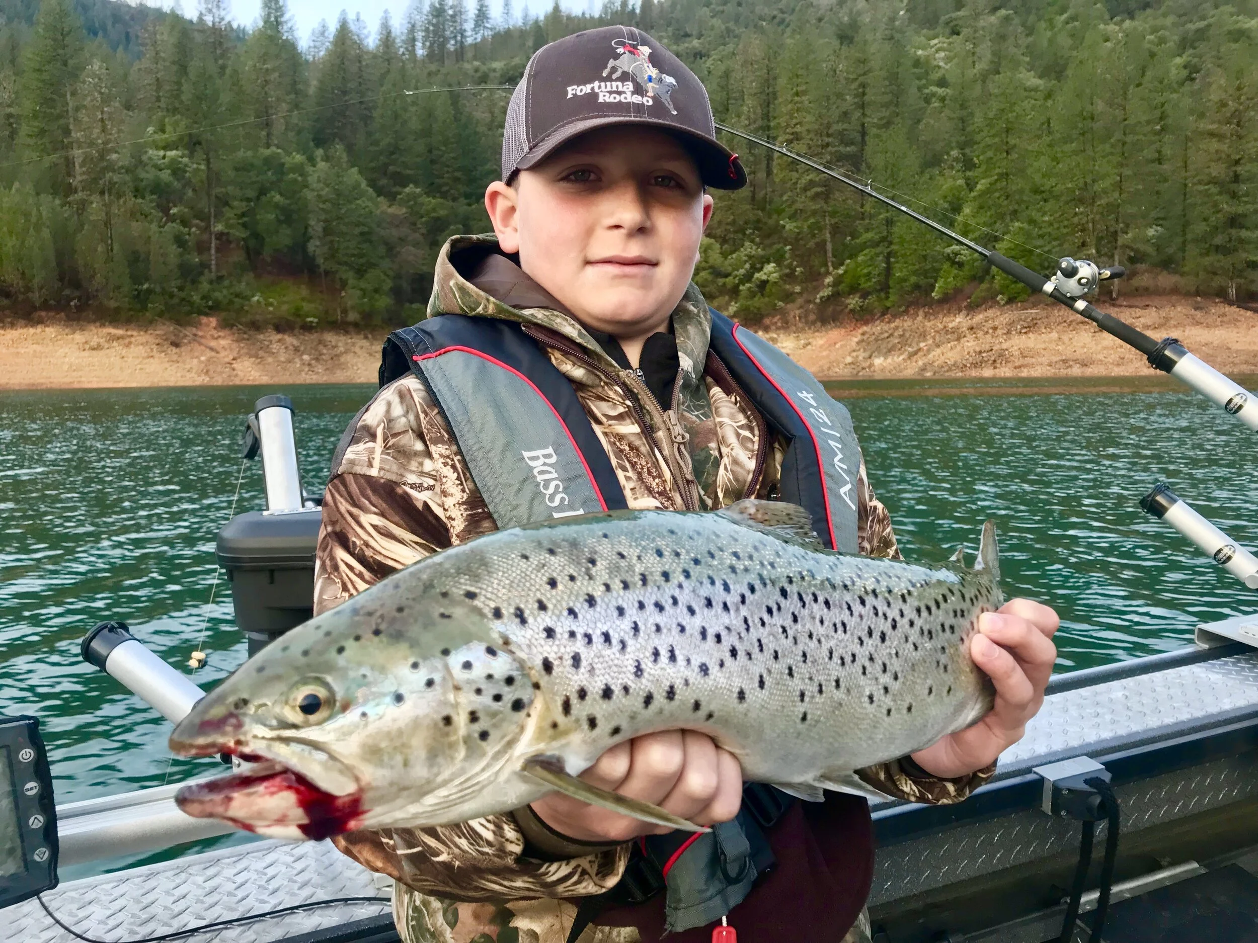 Shasta Lake brown trout fishing!
