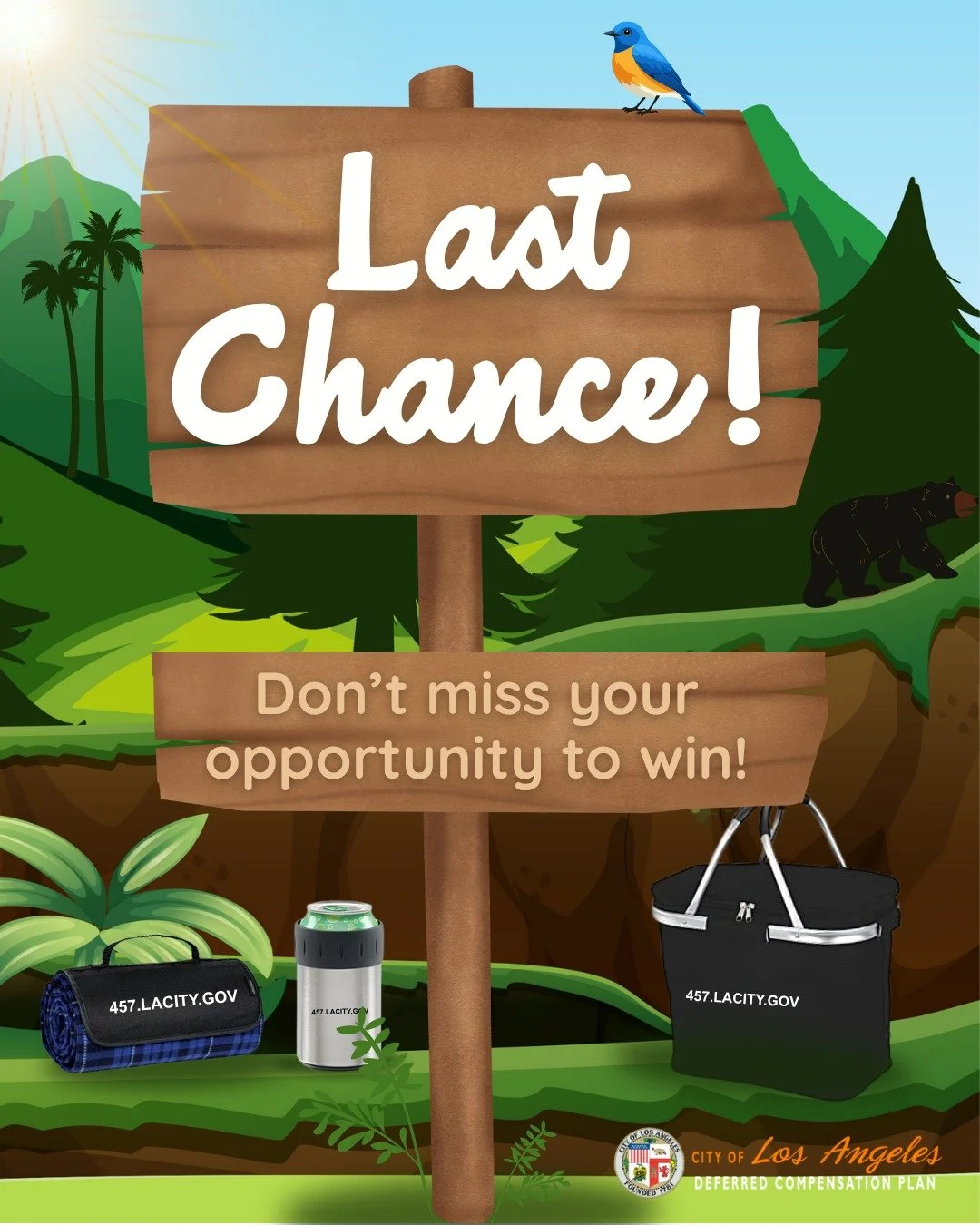 It&rsquo;s not too late to join us on the trail for National Retirement Security Month 2025 &ndash; but time is running out. Visit 457.lacity.gov/nrsm2025 or click the link in our bio before November 1, 2025 for your last chance to win one of the 120