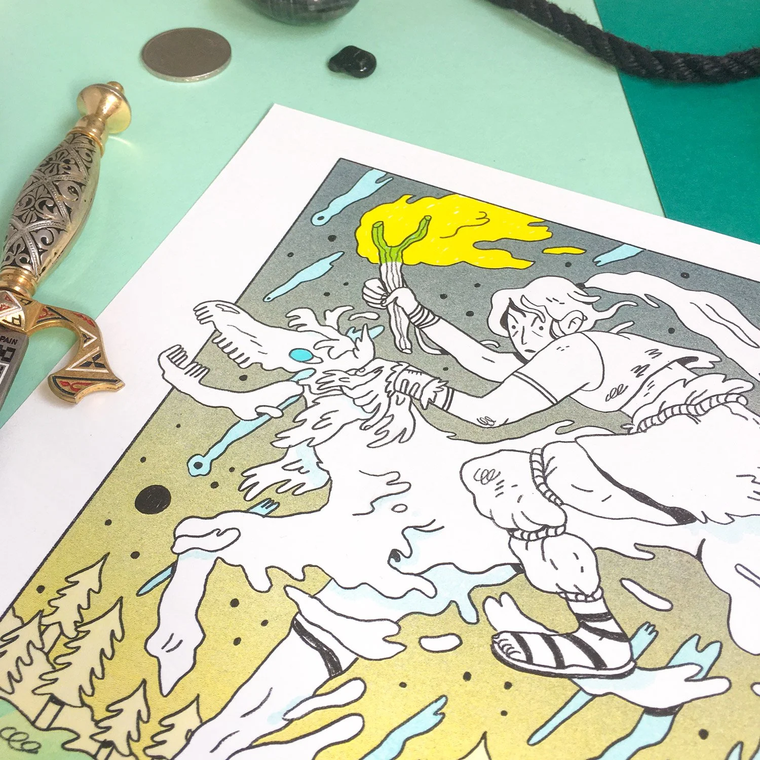 Pestilence Rider HORSERIDER (PESTILENCE) Riso Print — ASH N. DELEON