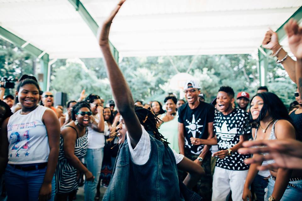   A dance battle erupts at a skate party cookout.&nbsp;Bransby Outdoor Family YMCA. Lithonia, Georgia.  