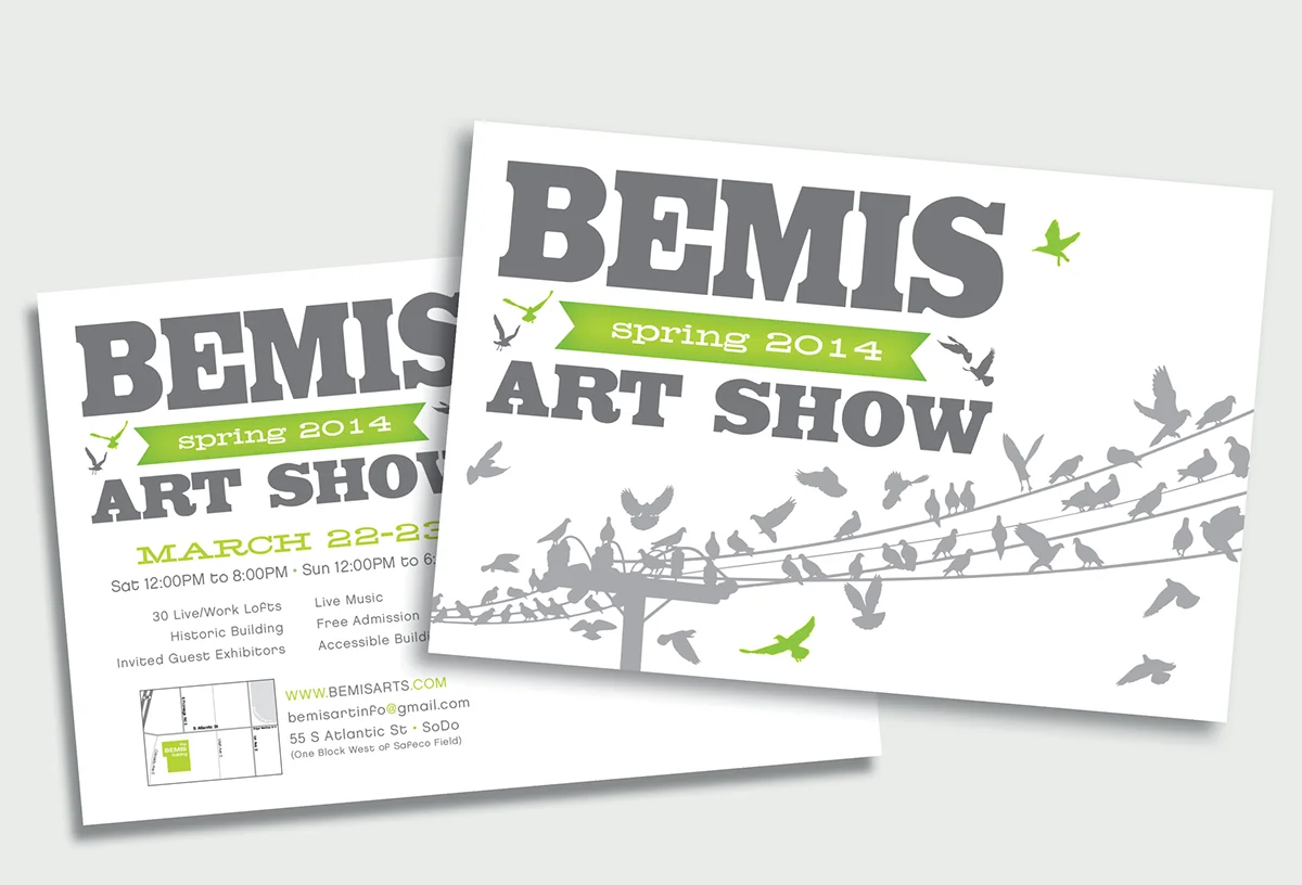 Print postcards for the spring 2014 show.