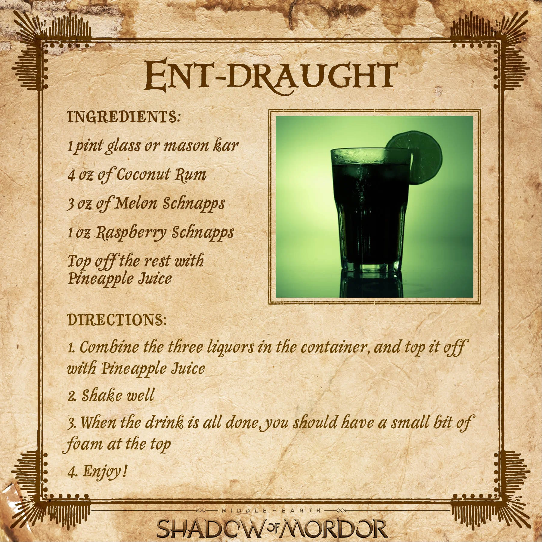 Designed a series of recipe cards featuring recipes inspired by Shadow of Mordor universe. These were part of a Thanksgiving community post.