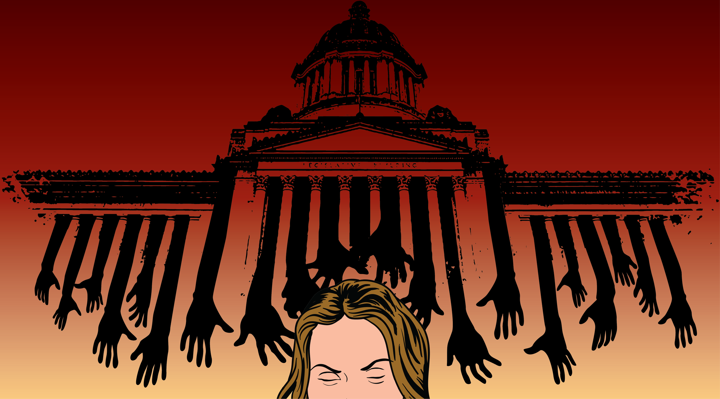 Predator Politics, vector collage