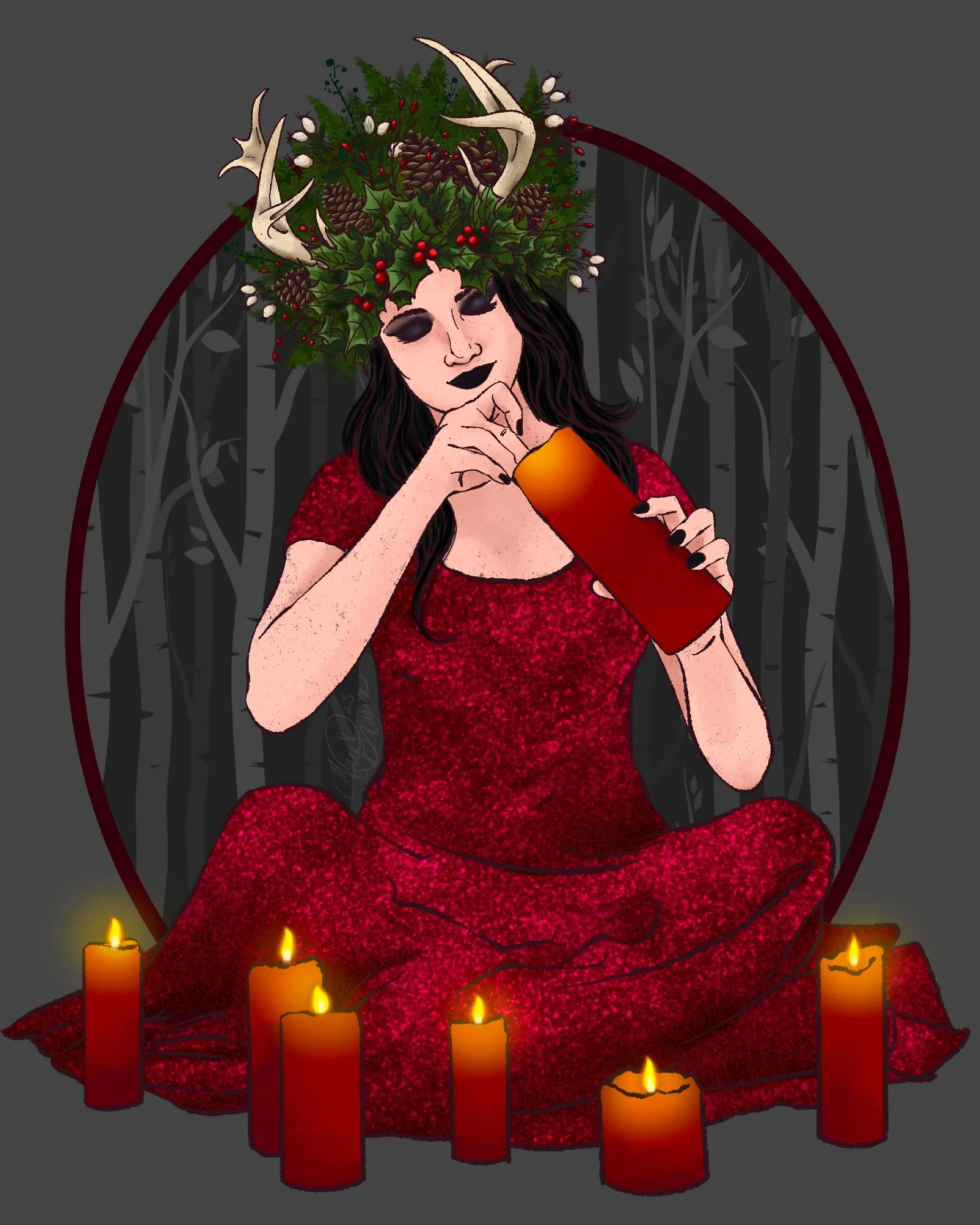 Yule Babe
.
#seattleartist #christmasbabe #holidaybabe #pinup #christmas #digitalart #procreate #holiday #yule #solstice