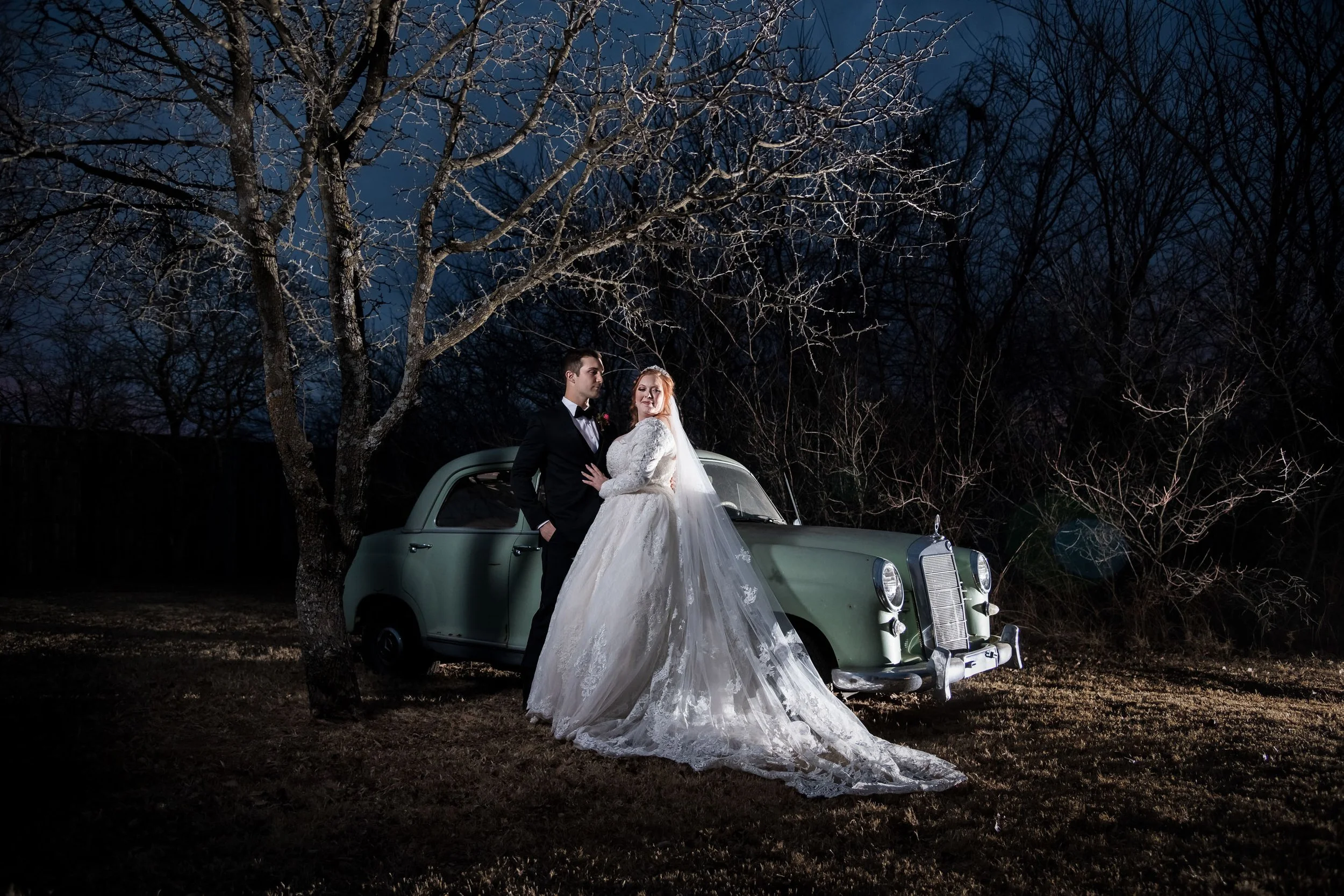 wedding-photographer-photography-okc-edmond-oklahoma-city-beautiful-bride-groom-night-portrait-classic-car-chadandbriephotography.jpg