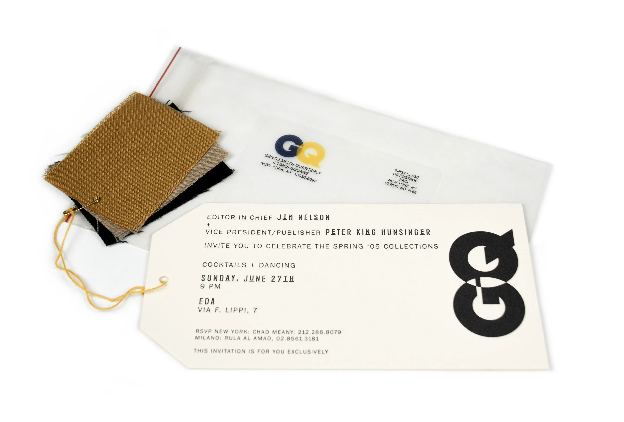 GQ Milan Fashion Week Invitation