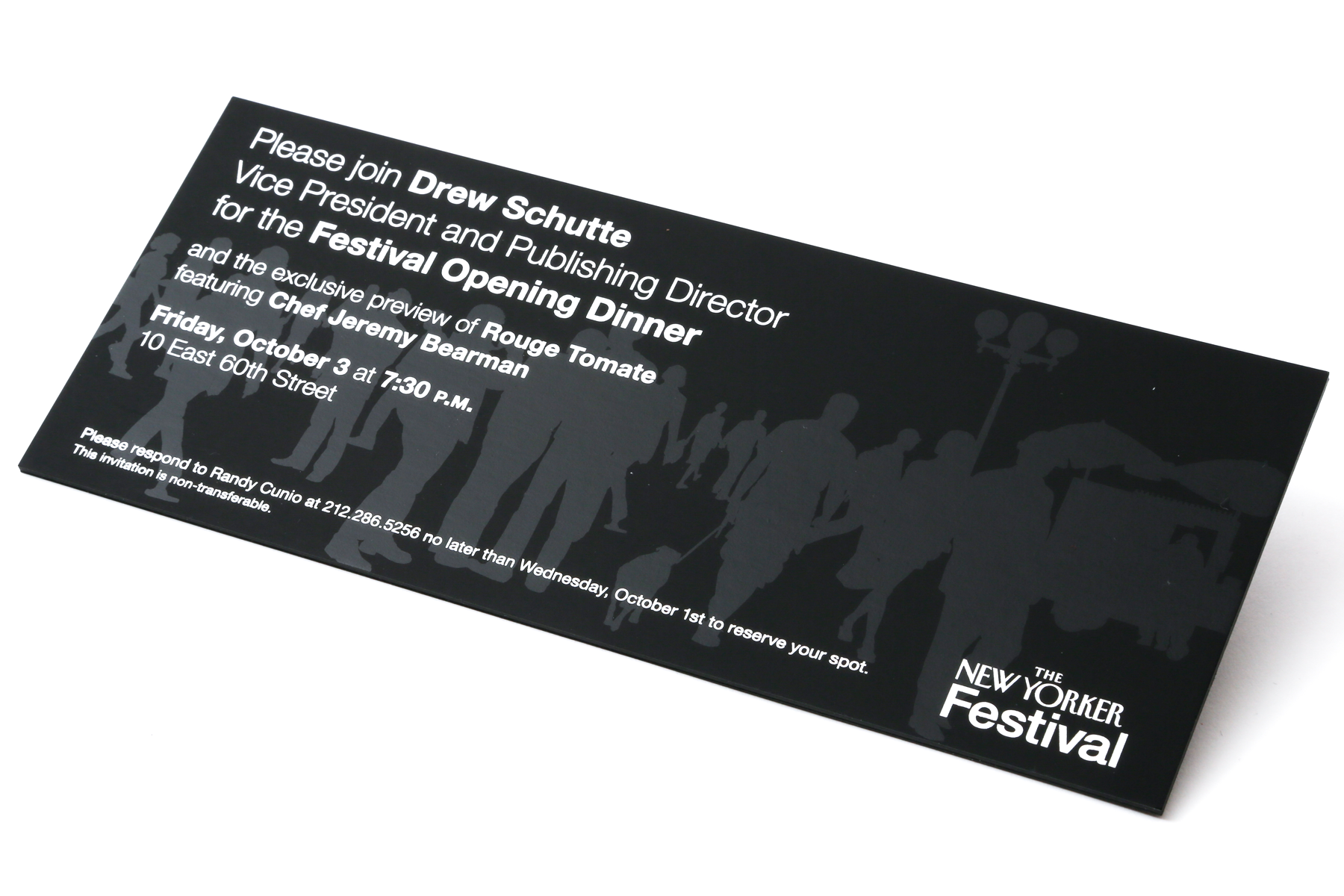 The New Yorker Festival V.I.P. Party Invitation