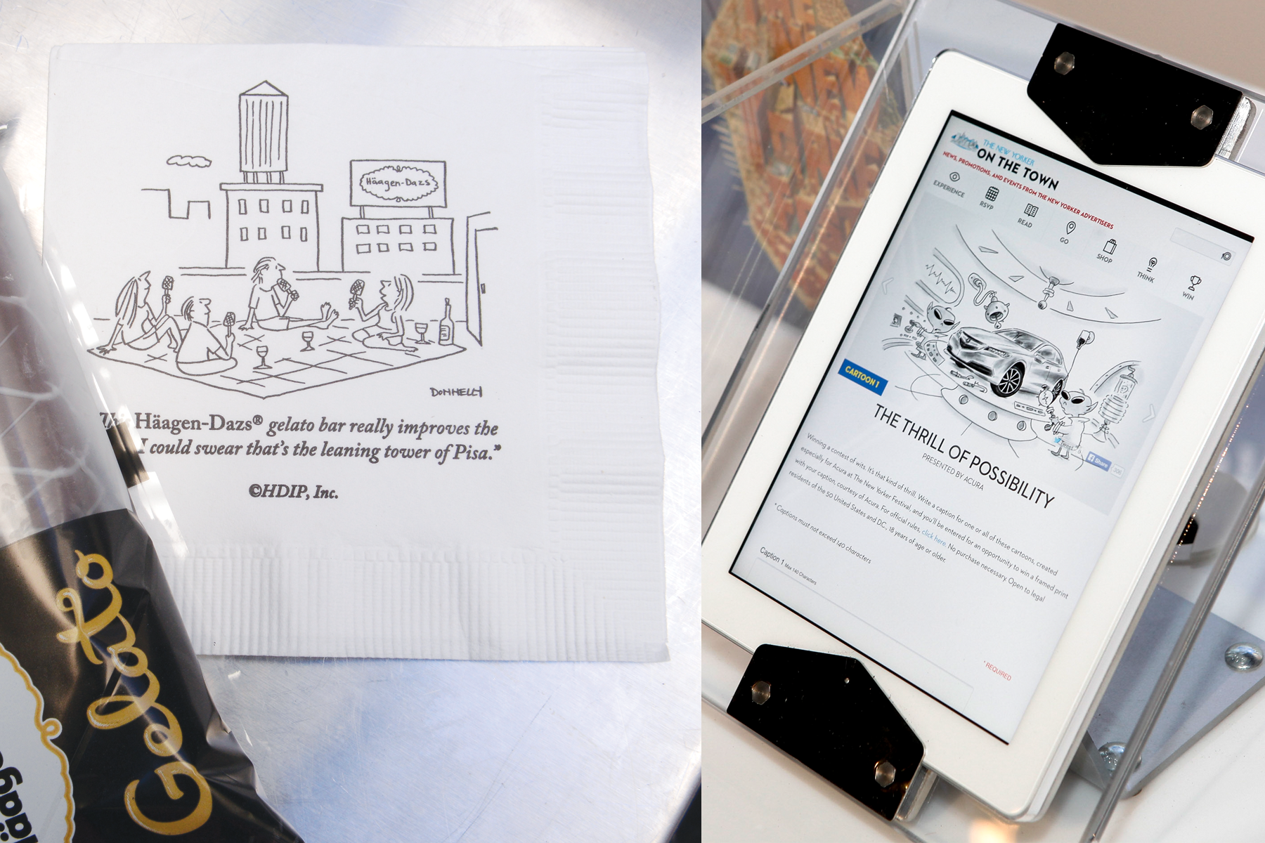  Small collateral included such items as custom cartoons napkins and digital contest ballots.  