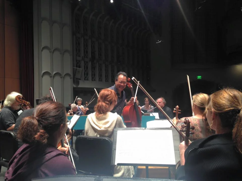 After rehearsing Haydn's cello concerto in c major.