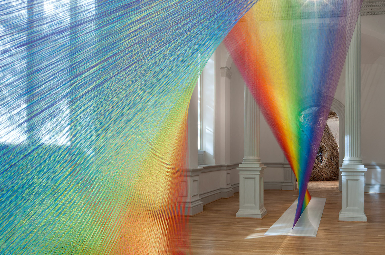 Part of the Renwick's much-instagrammed "Wonder" exhibit: Plexus 10 by Gabriel Dawe. say what you want about it -- it's delightfully whimsical. 