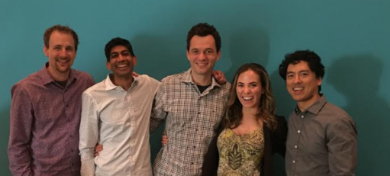 Friends through music, new and old: Brian Lauritzen, Nirav Kamdar, Steven Vanhauwaert, yours truly, and Kevin.