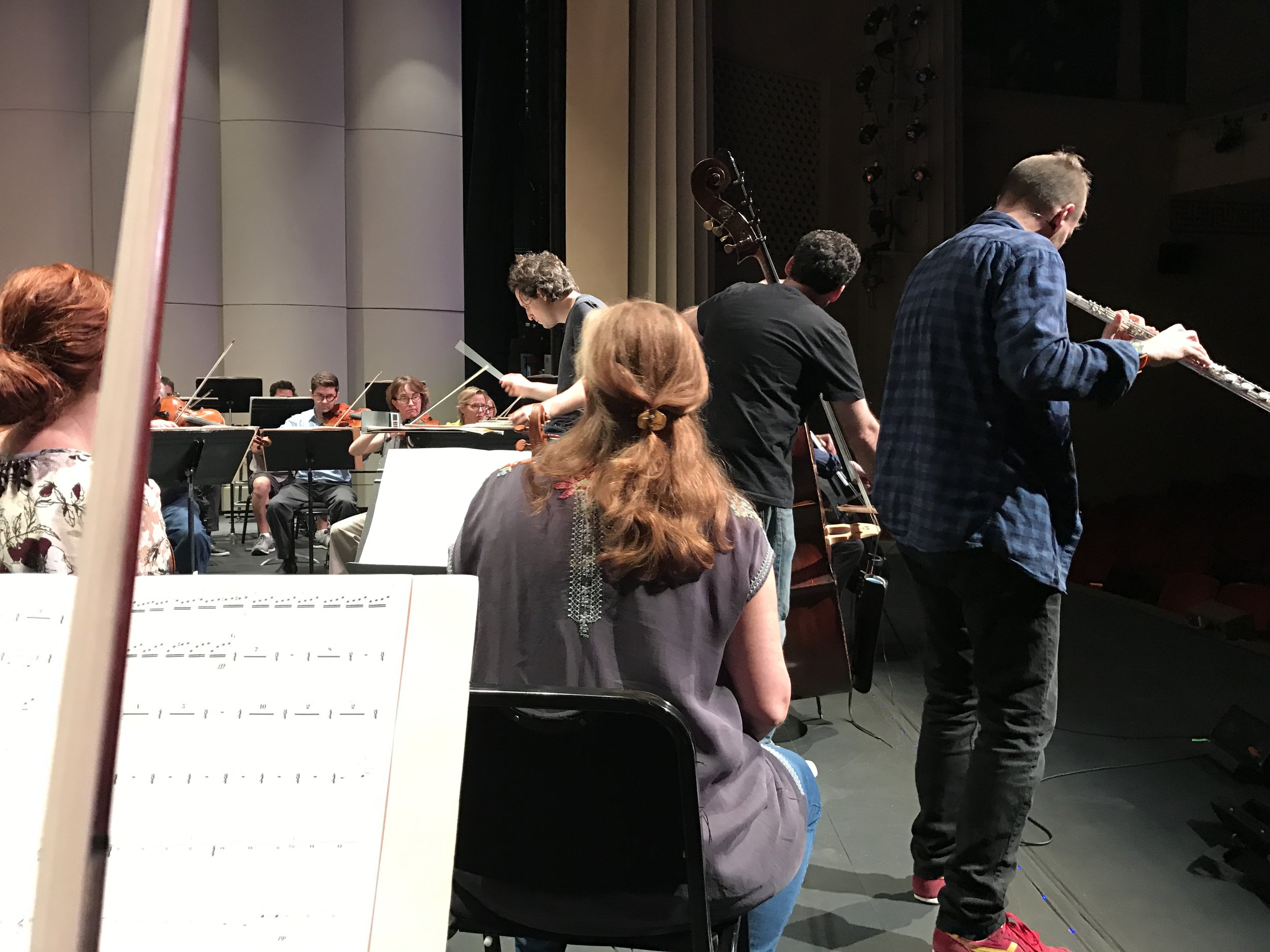 Stealth rehearsal shot during a rest.