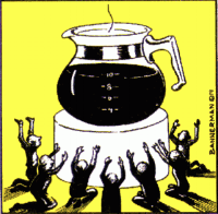 At the altar of bean-flavored water