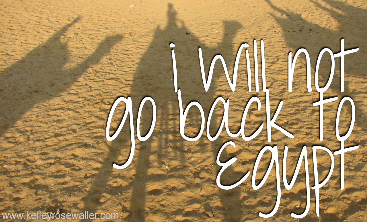 I will not go back to Egypt — Kelley Rose Waller