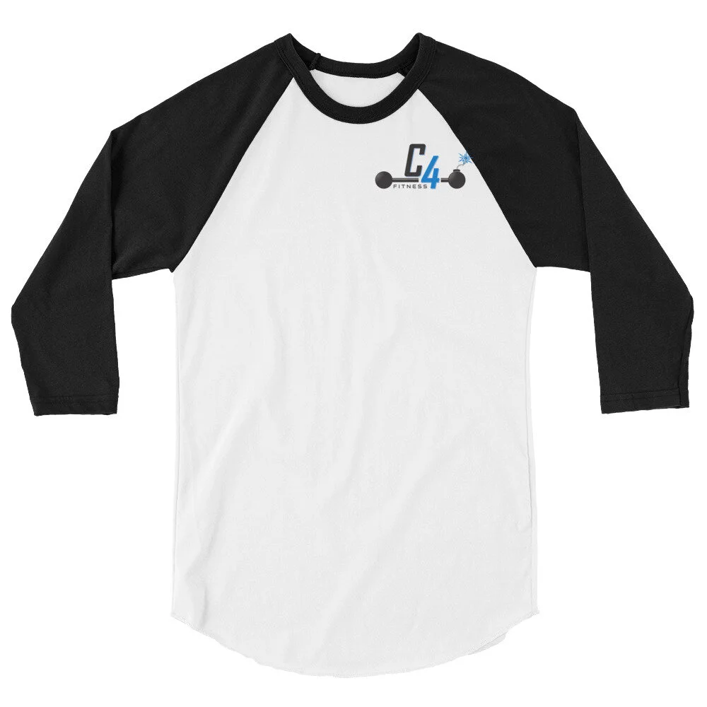 ★KIRSH★ Color Block Raglan T-Shirt White 3/4 sleeve raglan shirt — Personal Fitness Training Center