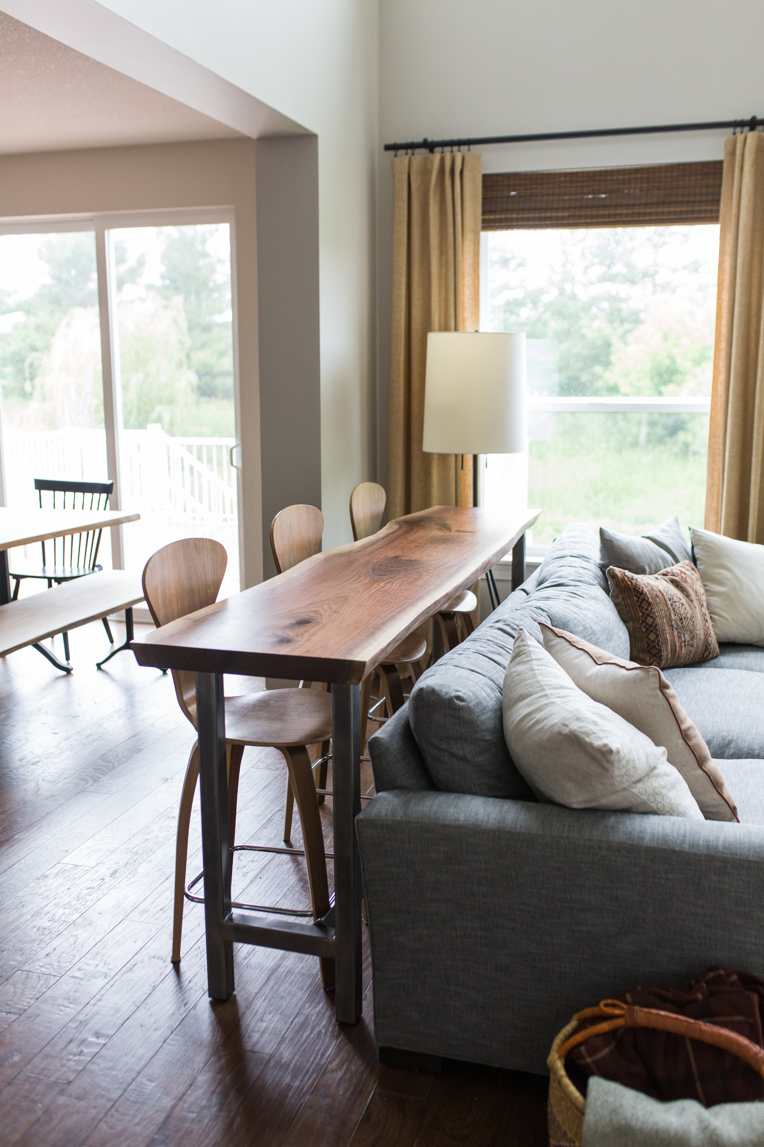 Black Walnut Live Edge Bar Table