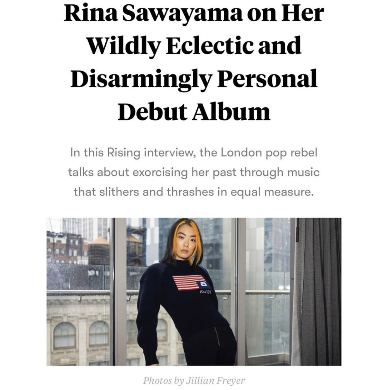 Rina Sawayama X Pitchfork