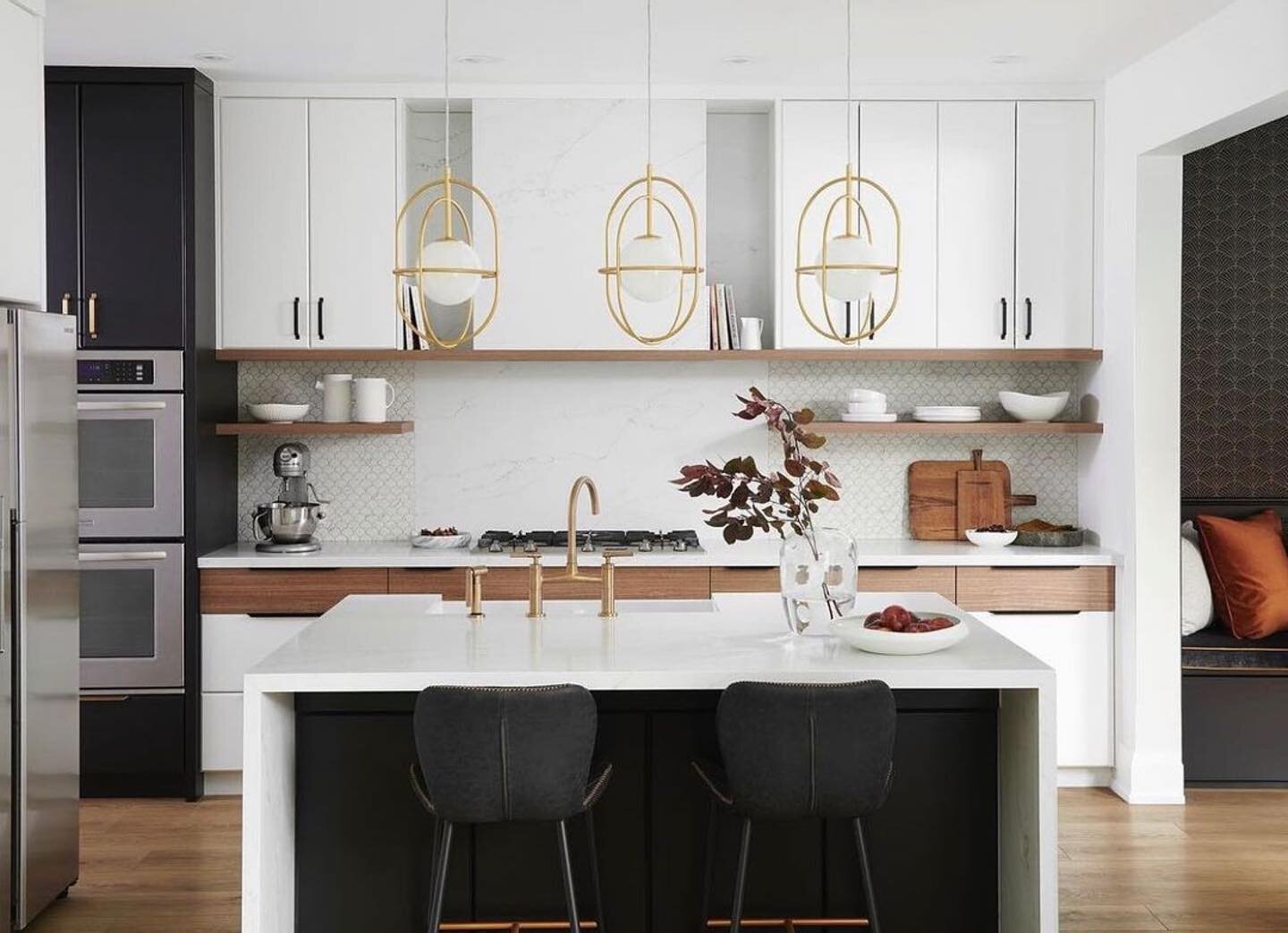 Another great example of a modern and chic kitchen. If bold and simple are not your style, this stylish setup would be the way to go. Matteo Lighting would be your best choice to pick up the last puzzle with stylish selections to complete the picture