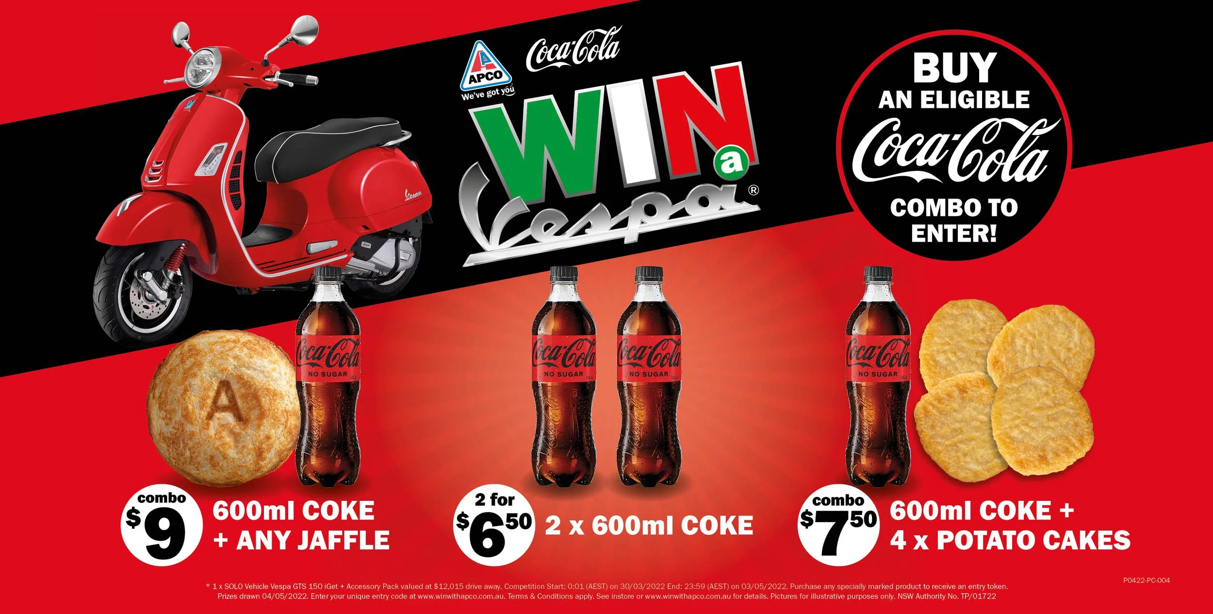 P0422 Terms and Conditions Win a Vespa — Win with Apco!