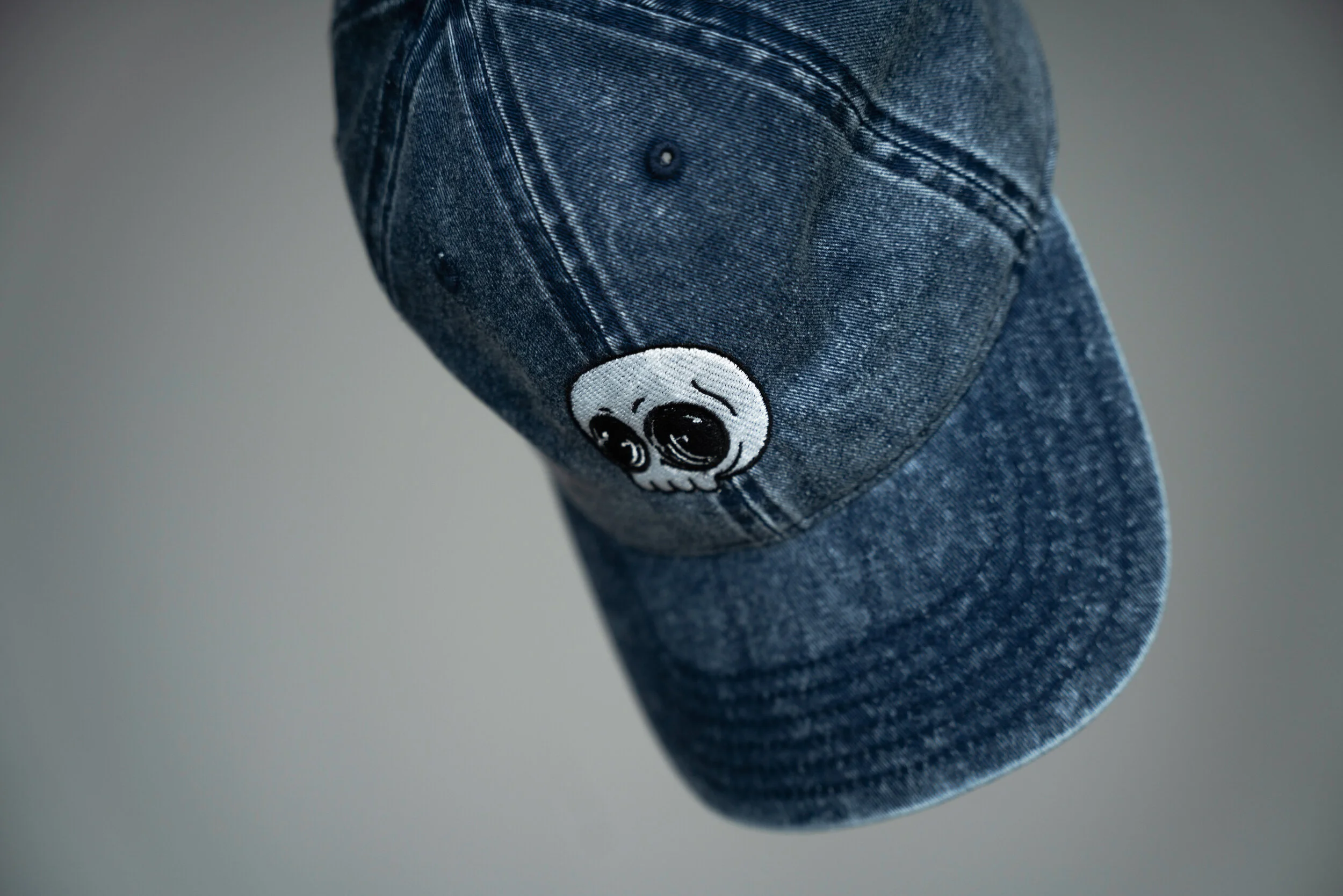 Vintage Blue Denim Skull Hat — Kavan